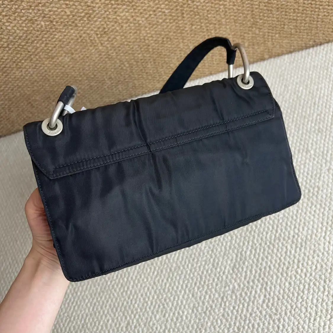 Prada PRADA tote bag black nylon logo shoulder bag Size ONE SIZE - 13 Thumbnail