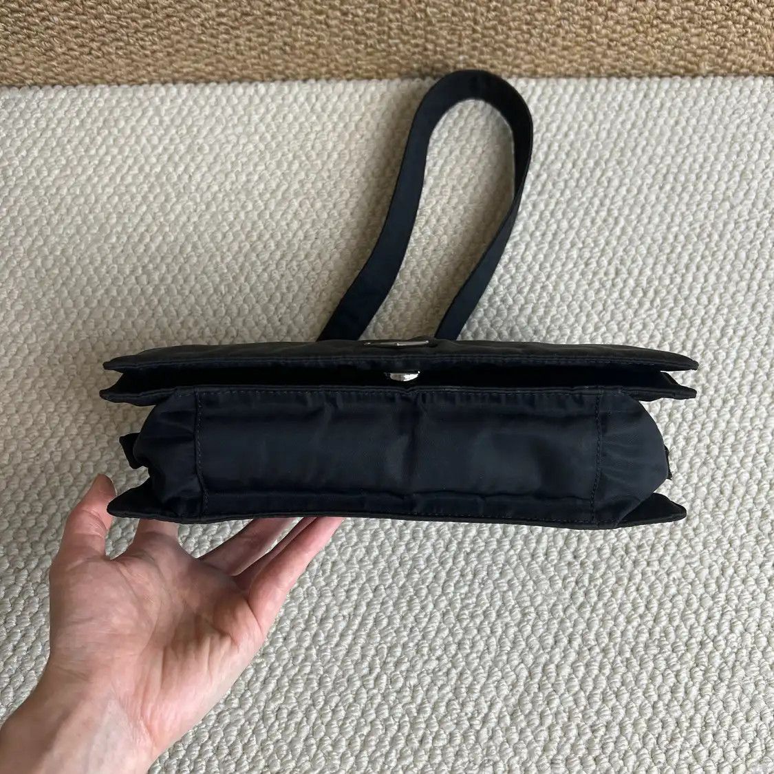 Prada PRADA tote bag black nylon logo shoulder bag Size ONE SIZE - 7 Thumbnail