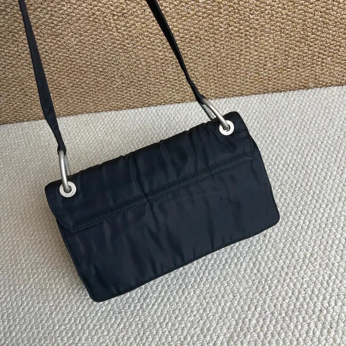 Prada PRADA tote bag black nylon logo shoulder bag Size ONE SIZE - 3 Thumbnail
