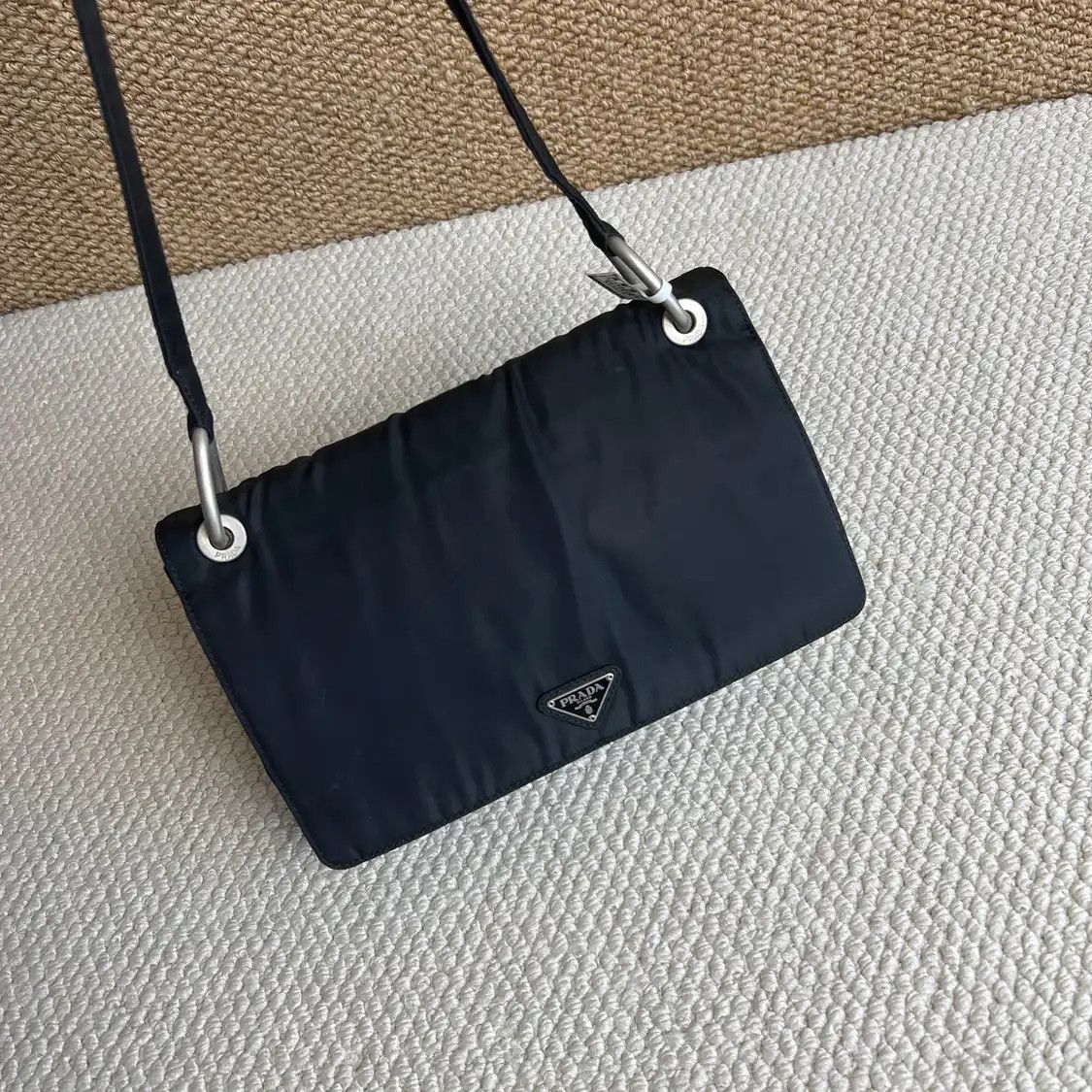 Prada PRADA tote bag black nylon logo shoulder bag Size ONE SIZE - 2 Thumbnail