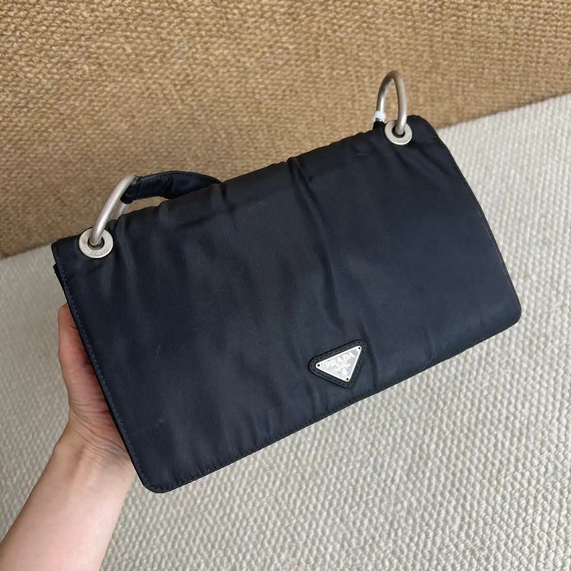Prada PRADA tote bag black nylon logo shoulder bag Size ONE SIZE - 11 Thumbnail