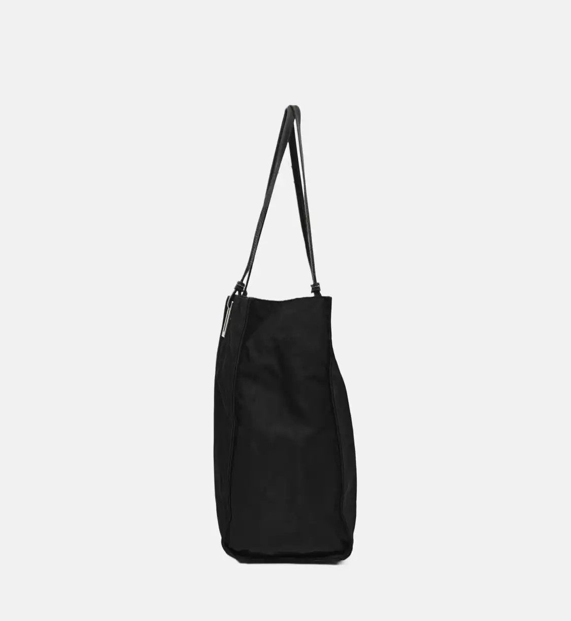 Prada PRADA tote bag black nylon logo handbag shoulder bag silver hardware Size ONE SIZE - 4 Thumbnail