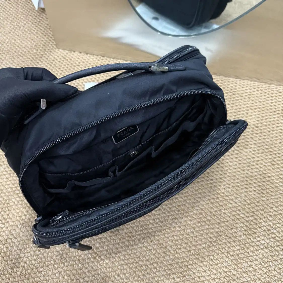 Prada PRADA camera bag Large black nylon handbag Size ONE SIZE - 9 Thumbnail