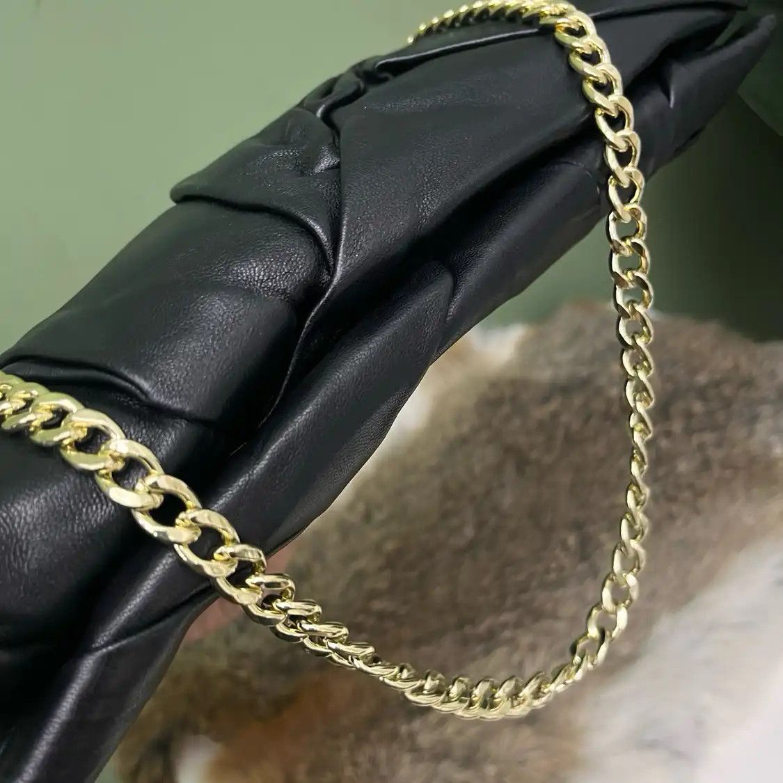 Prada PRADA black sheepskin clutch Size ONE SIZE - 10 Thumbnail