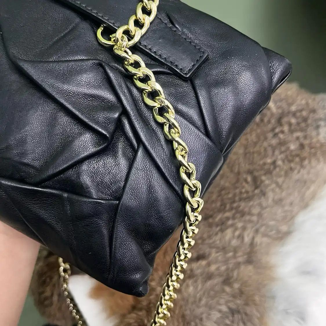 Prada PRADA black sheepskin clutch Size ONE SIZE - 9 Thumbnail