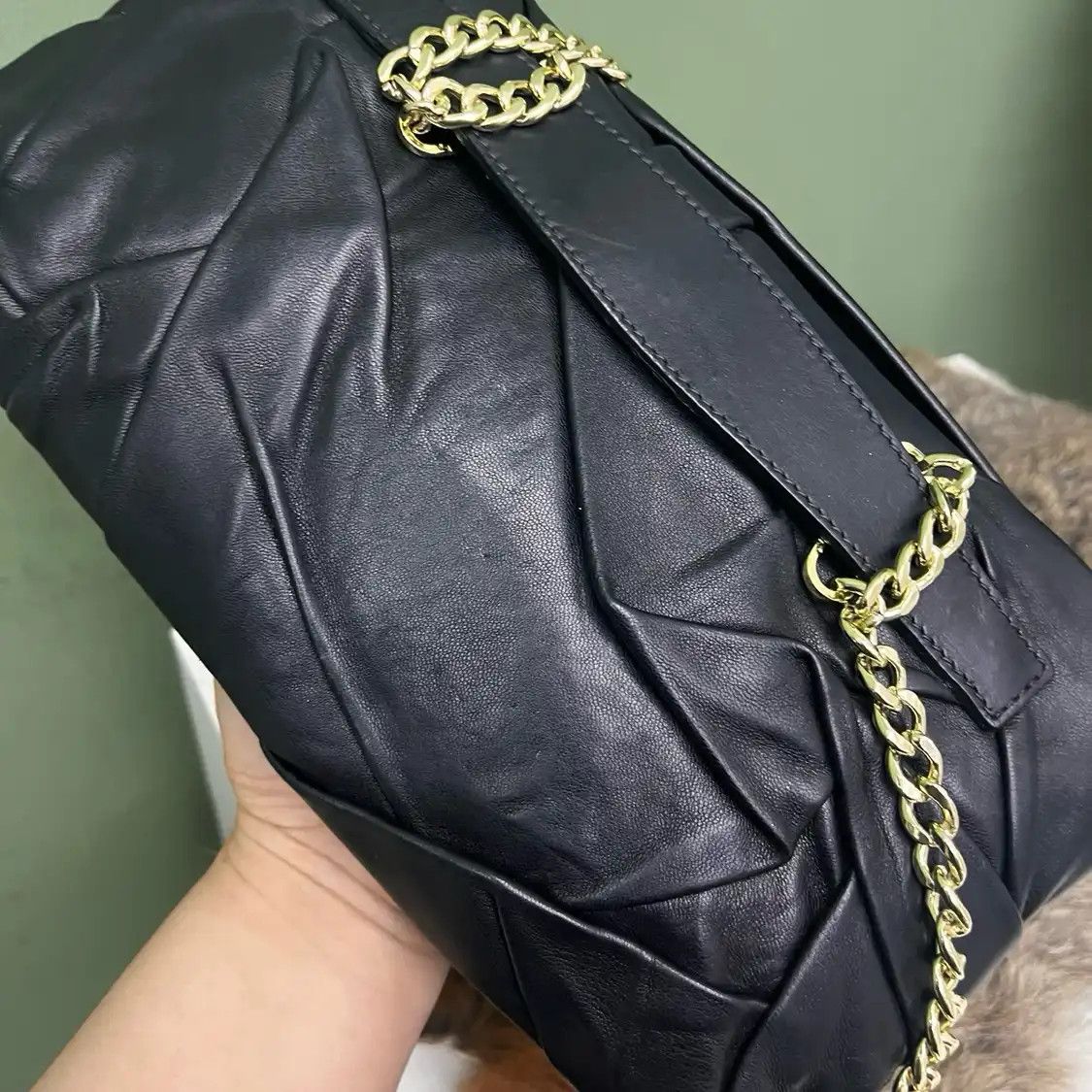 Prada PRADA black sheepskin clutch Size ONE SIZE - 7 Thumbnail