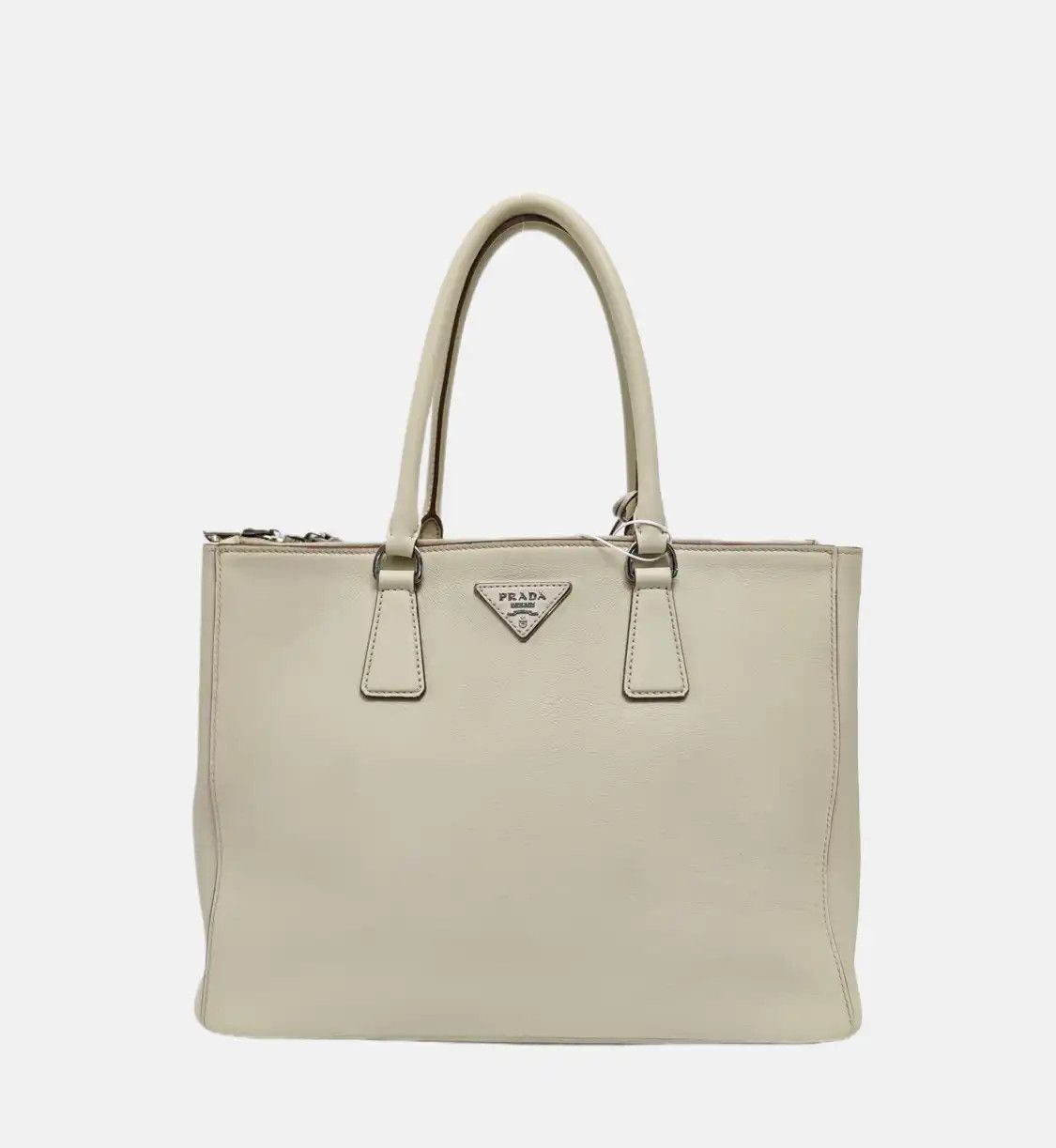 Prada PRADA Galleria oversized no white cowhide leather logo cross pattern杀手包handbag s Size ONE SIZE - 8 Thumbnail