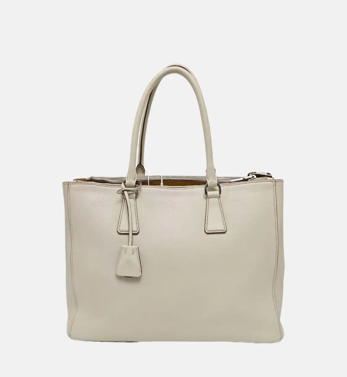 Prada PRADA Galleria oversized no white cowhide leather logo cross pattern杀手包handbag s Size ONE SIZE - 5 Thumbnail