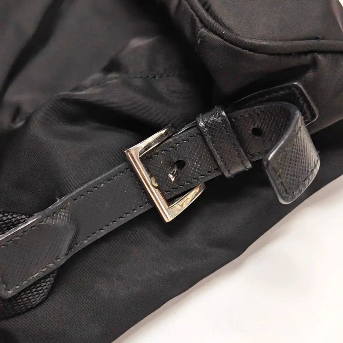 Prada PRADA black nylon logo backpack silver hardware Size ONE SIZE - 16 Thumbnail