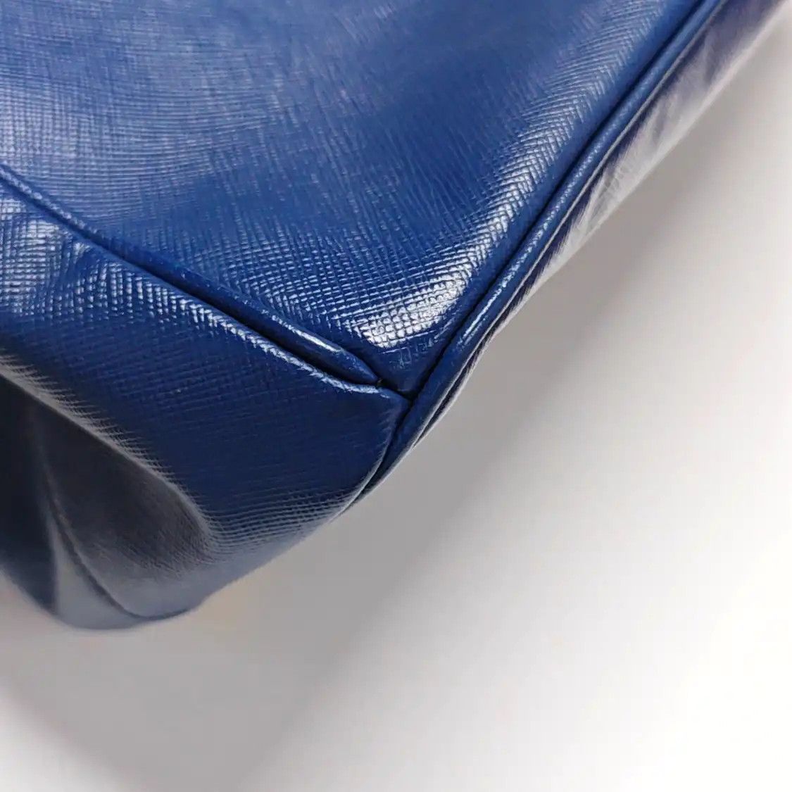 Prada PRADA Galleria Large blue cowhide leather logo cross pattern handbag gold hardwa Size ONE SIZE - 14 Thumbnail