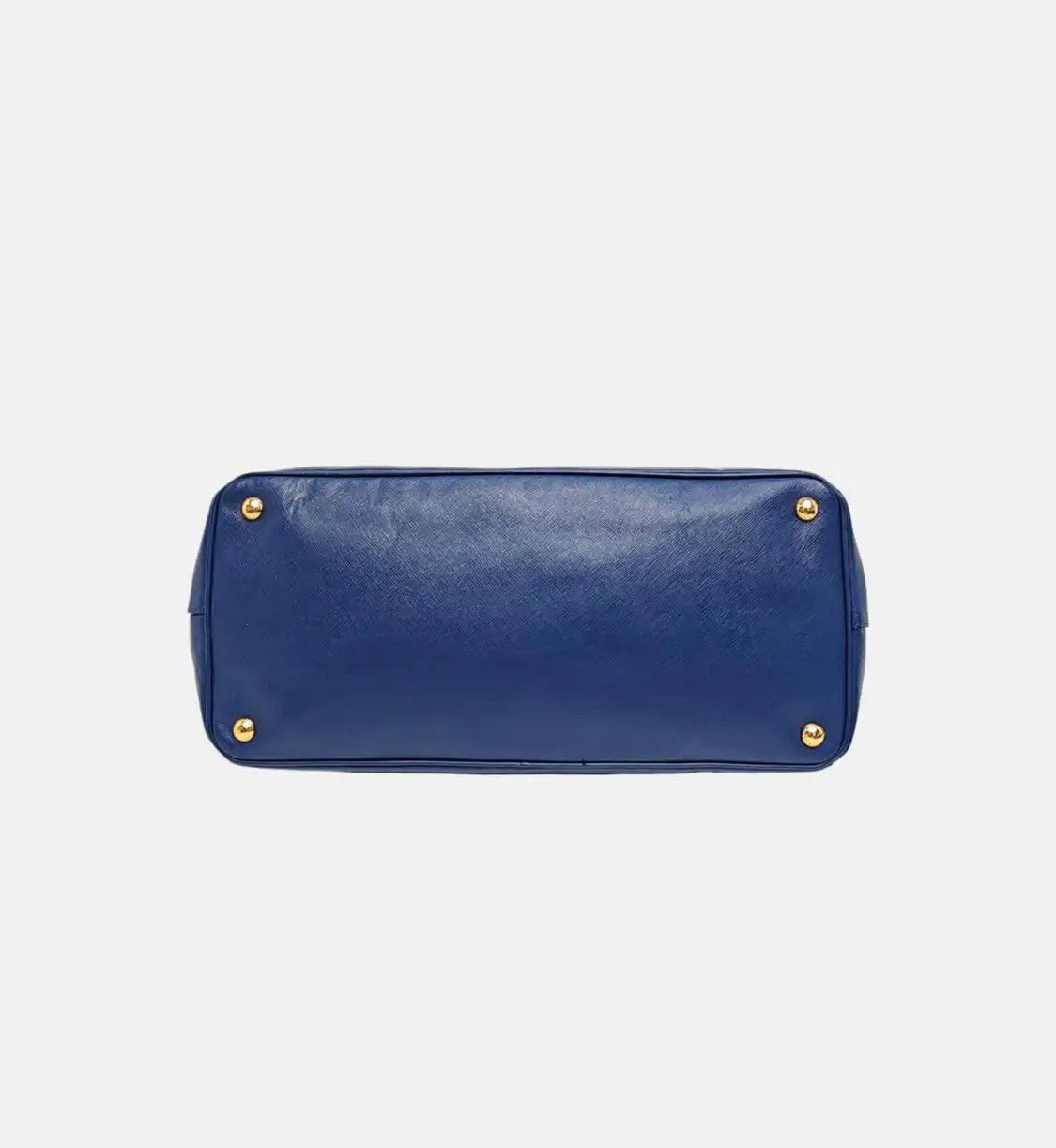 Prada PRADA Galleria Large blue cowhide leather logo cross pattern handbag gold hardwa Size ONE SIZE - 6 Thumbnail