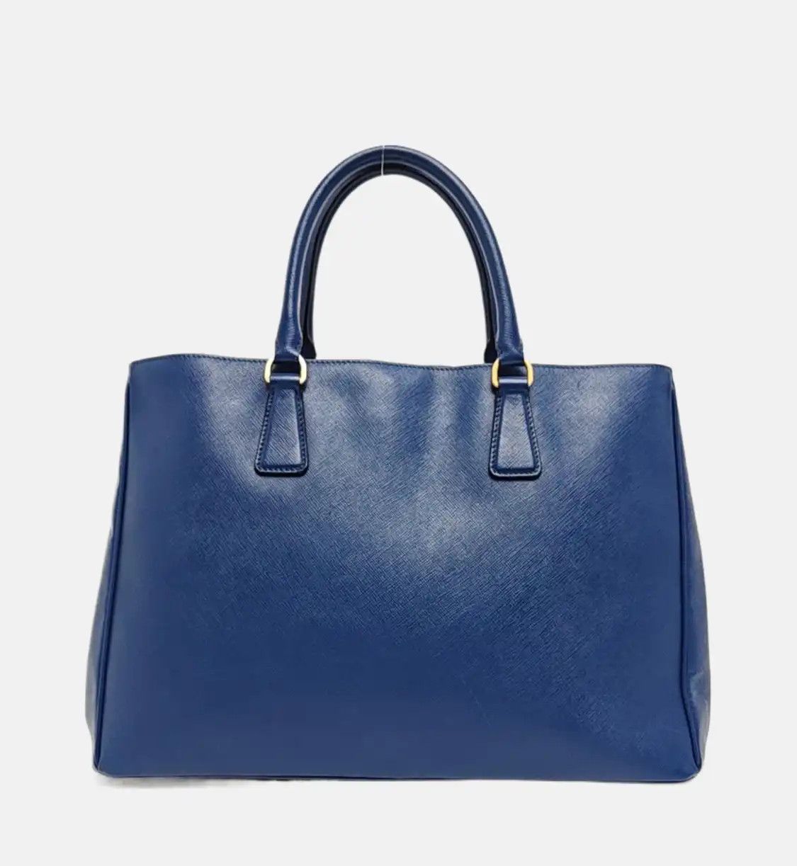 Prada PRADA Galleria Large blue cowhide leather logo cross pattern handbag gold hardwa Size ONE SIZE - 5 Thumbnail