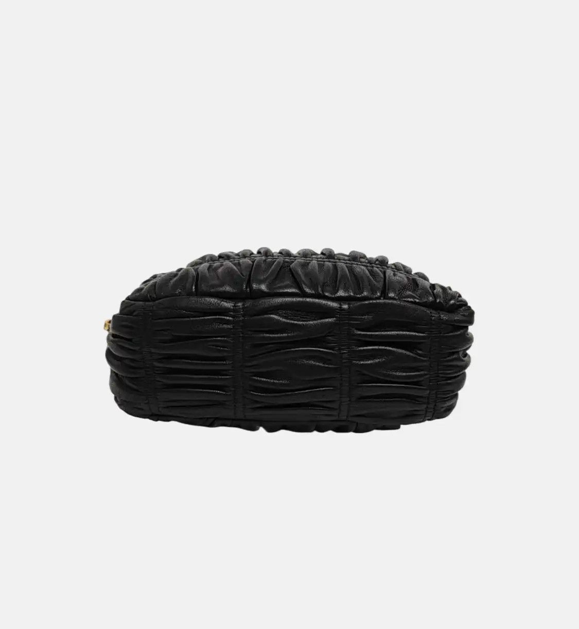 Prada PRADA black sheepskin quilted shoulder bag gold hardware detachable strap Size ONE SIZE - 6 Thumbnail