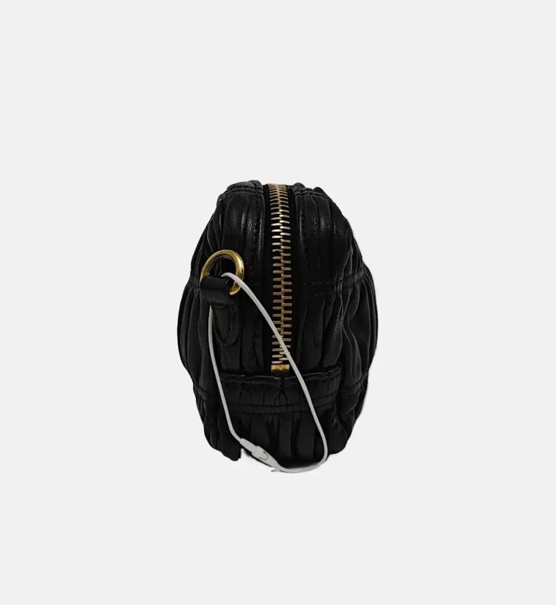 Prada PRADA black sheepskin quilted shoulder bag gold hardware detachable strap Size ONE SIZE - 3 Thumbnail