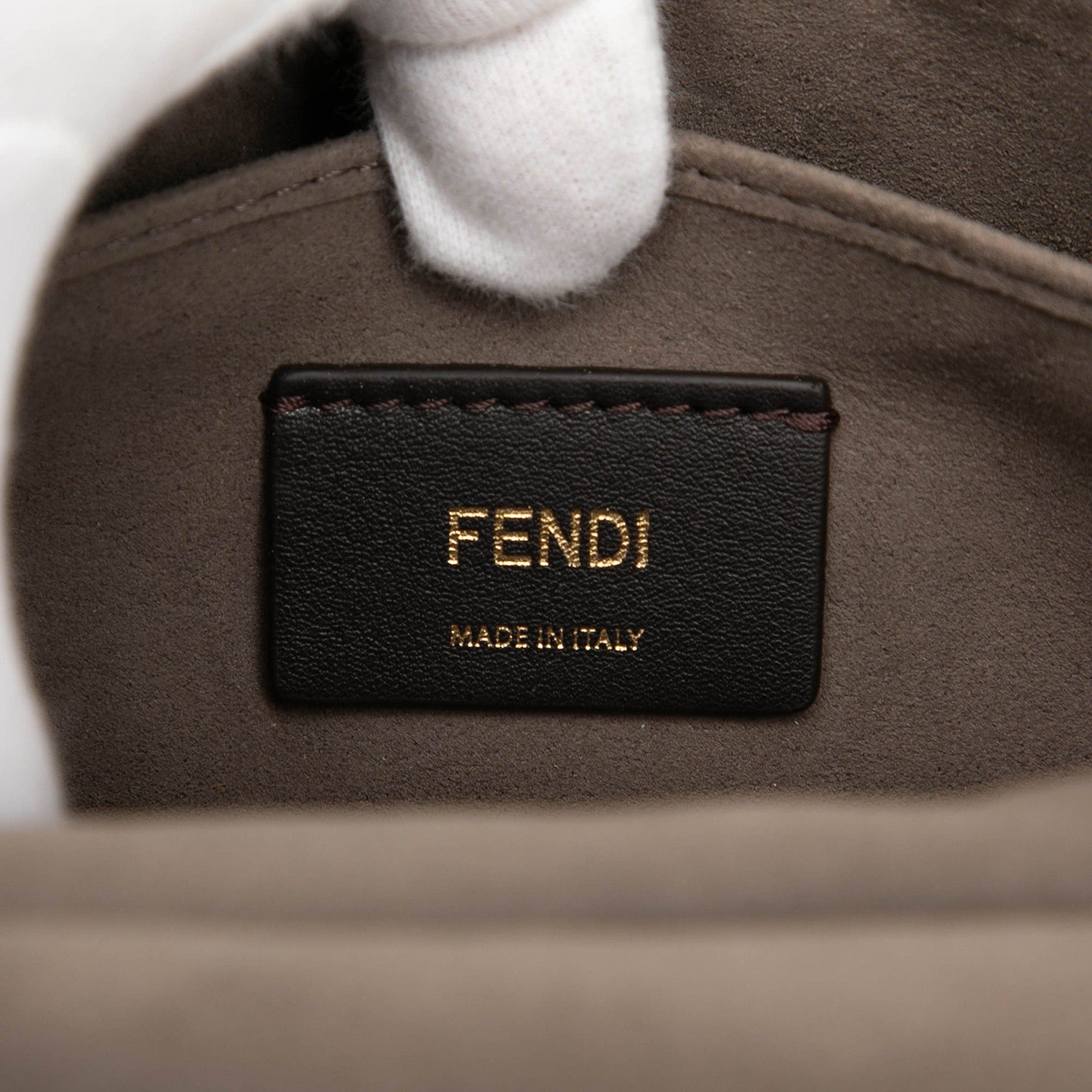 Fendi Printed Satin and Suede Double F Baguette Satchel Size ONE SIZE - 5 Thumbnail