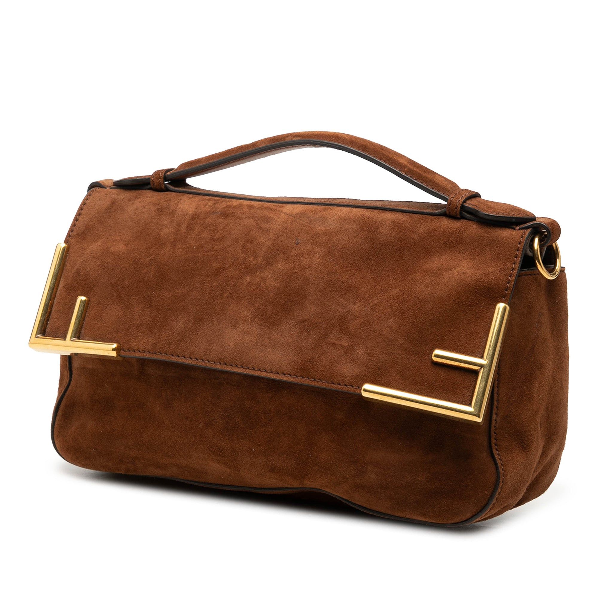 Fendi Printed Satin and Suede Double F Baguette Satchel Size ONE SIZE - 2 Thumbnail