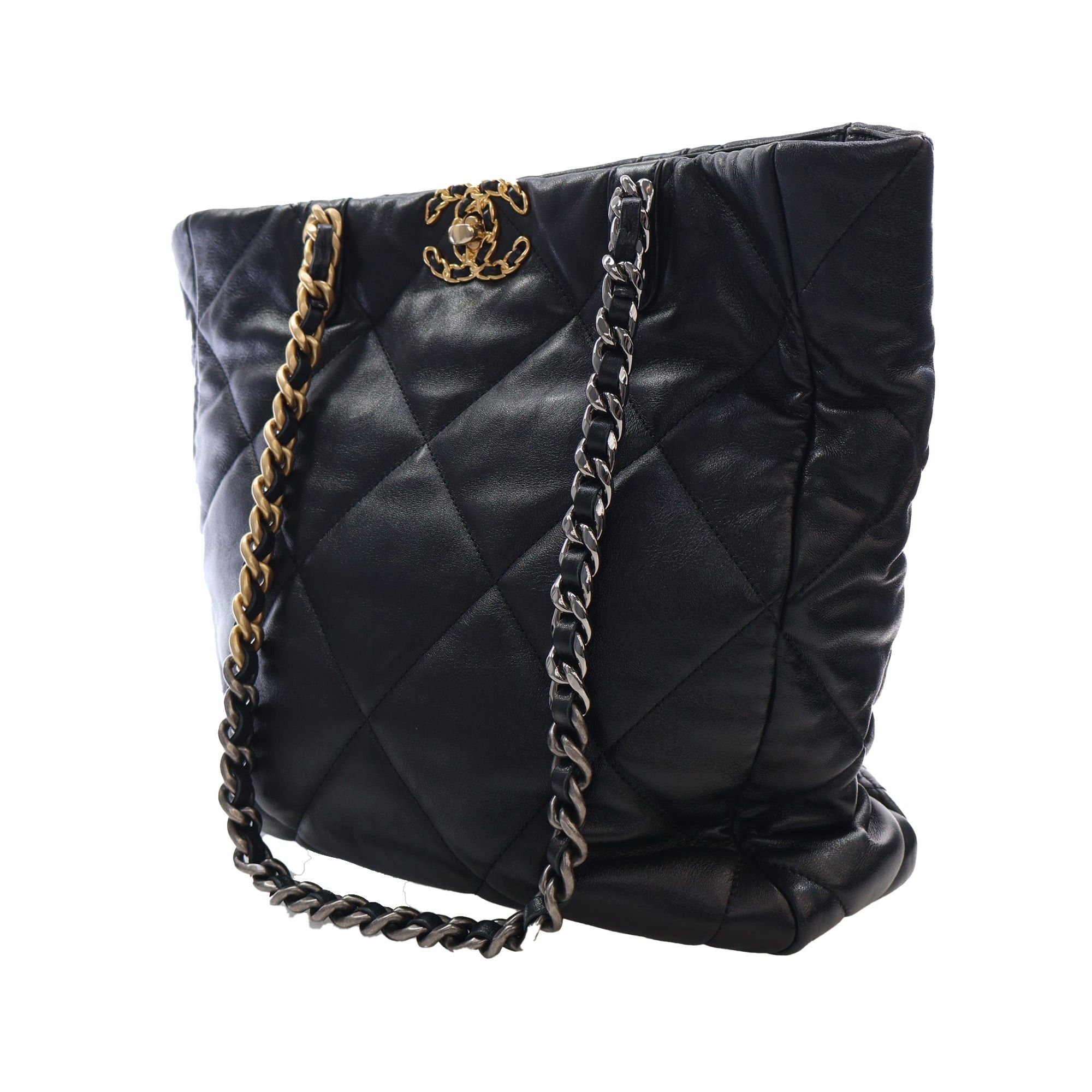 Chanel Lambskin 19 Vertical Shopping Tote Size ONE SIZE - 3 Thumbnail