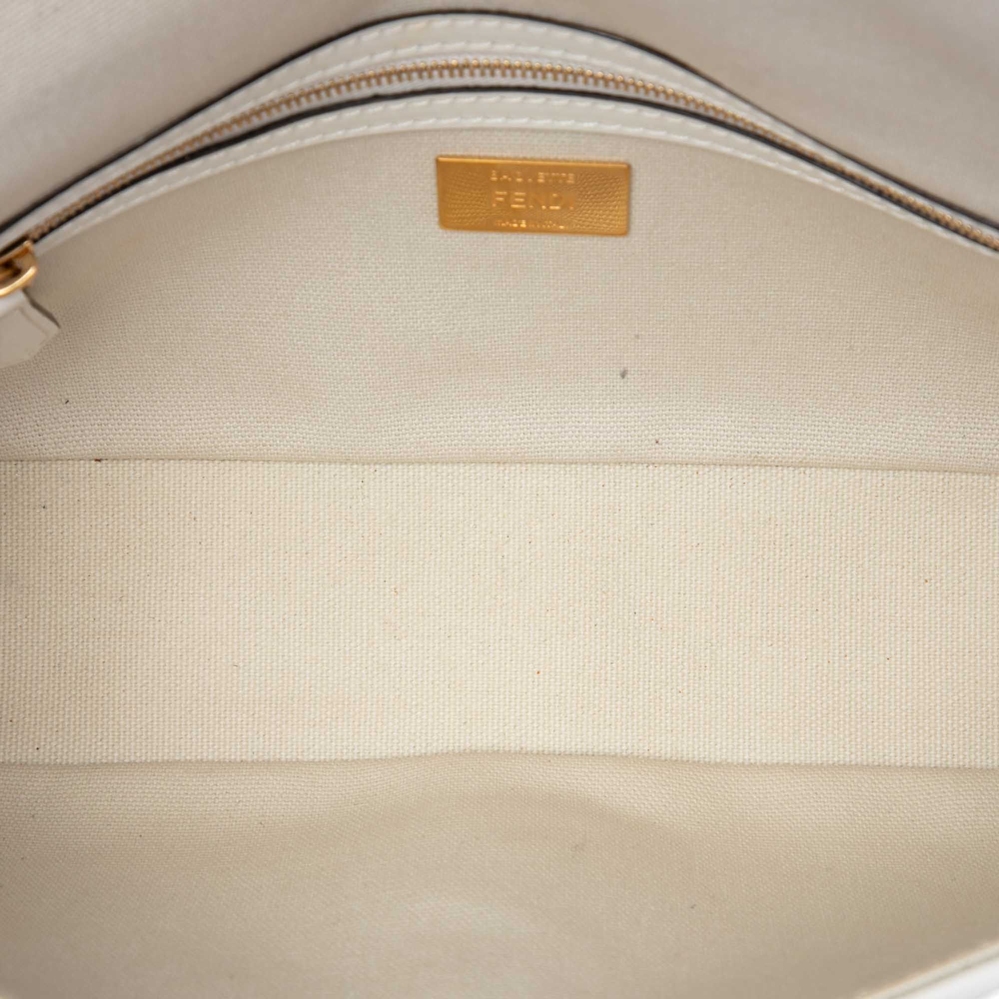 Fendi Zucca Embroidered Canvas Baguette Satchel Size ONE SIZE - 4 Thumbnail