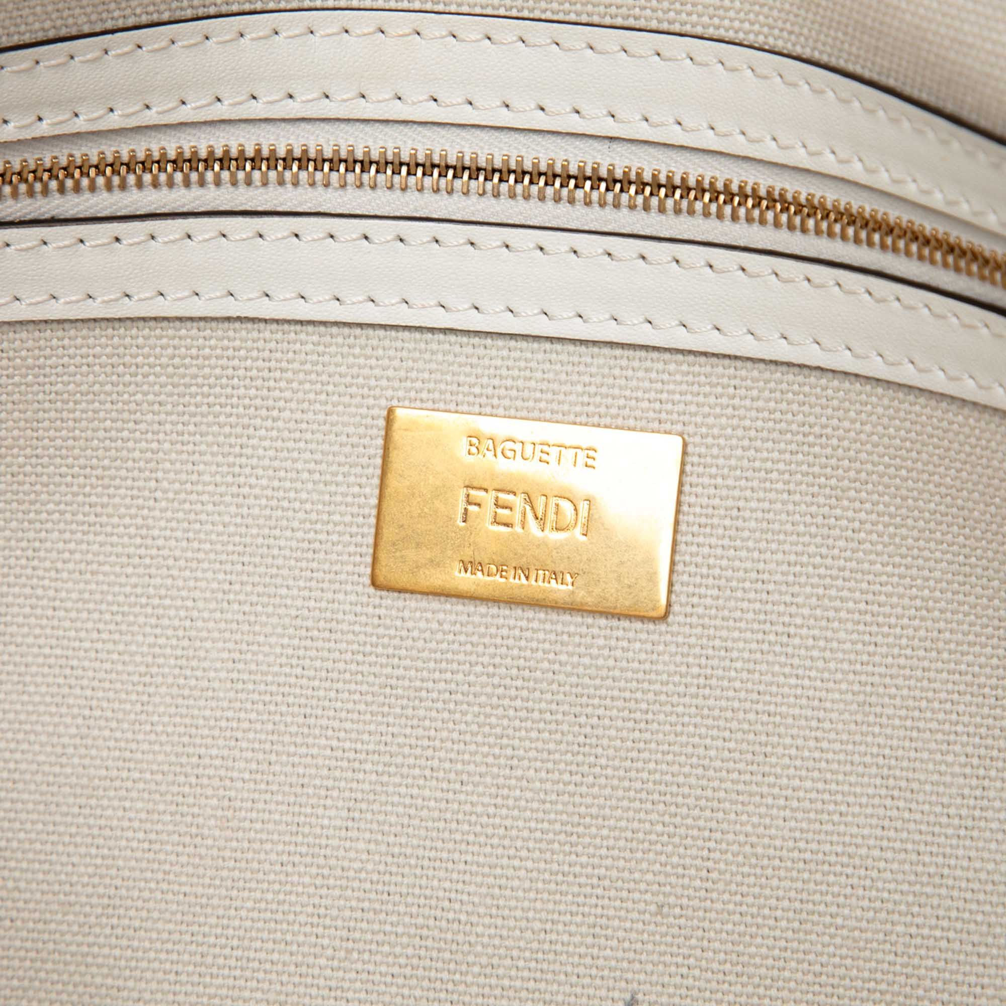 Fendi Zucca Embroidered Canvas Baguette Satchel Size ONE SIZE - 5 Thumbnail