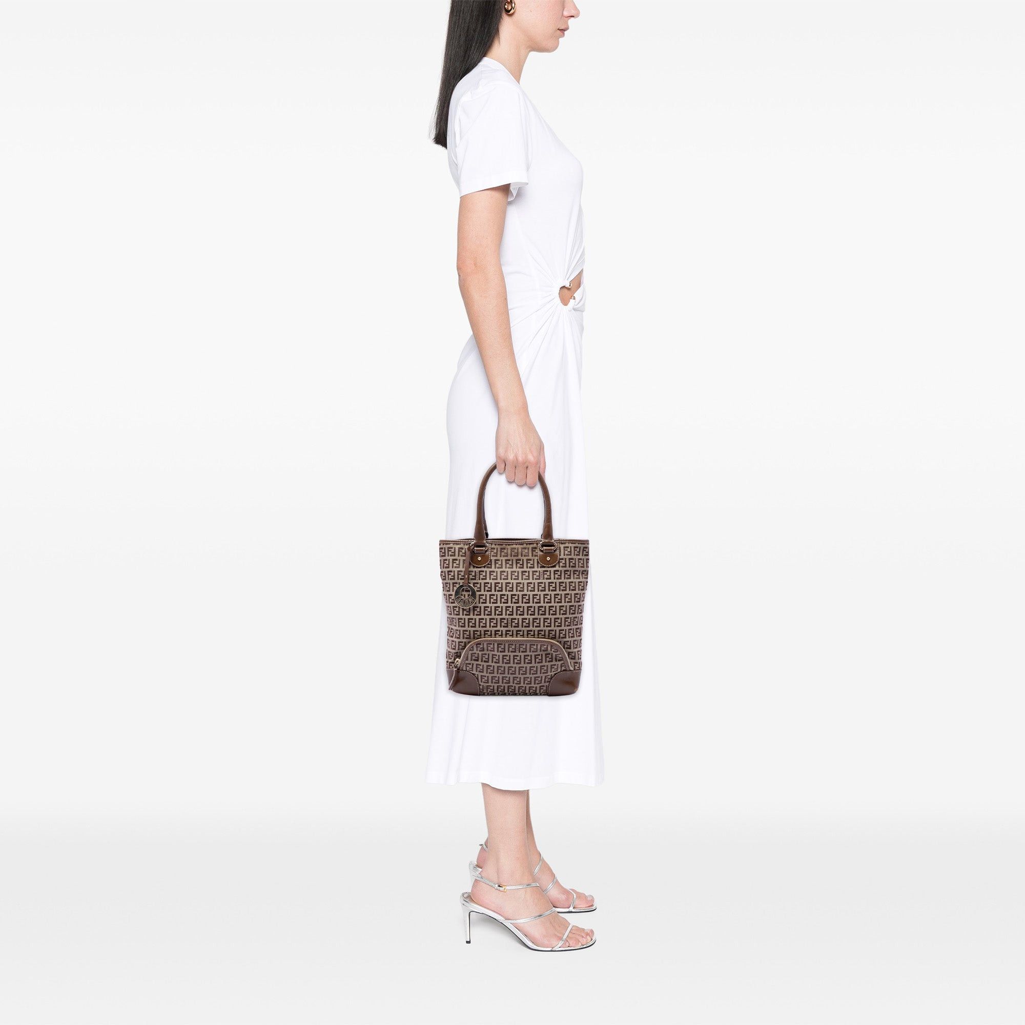 Fendi Zucchino Canvas Chef Front Pocket Shopping Tote Size ONE SIZE - 6 Thumbnail
