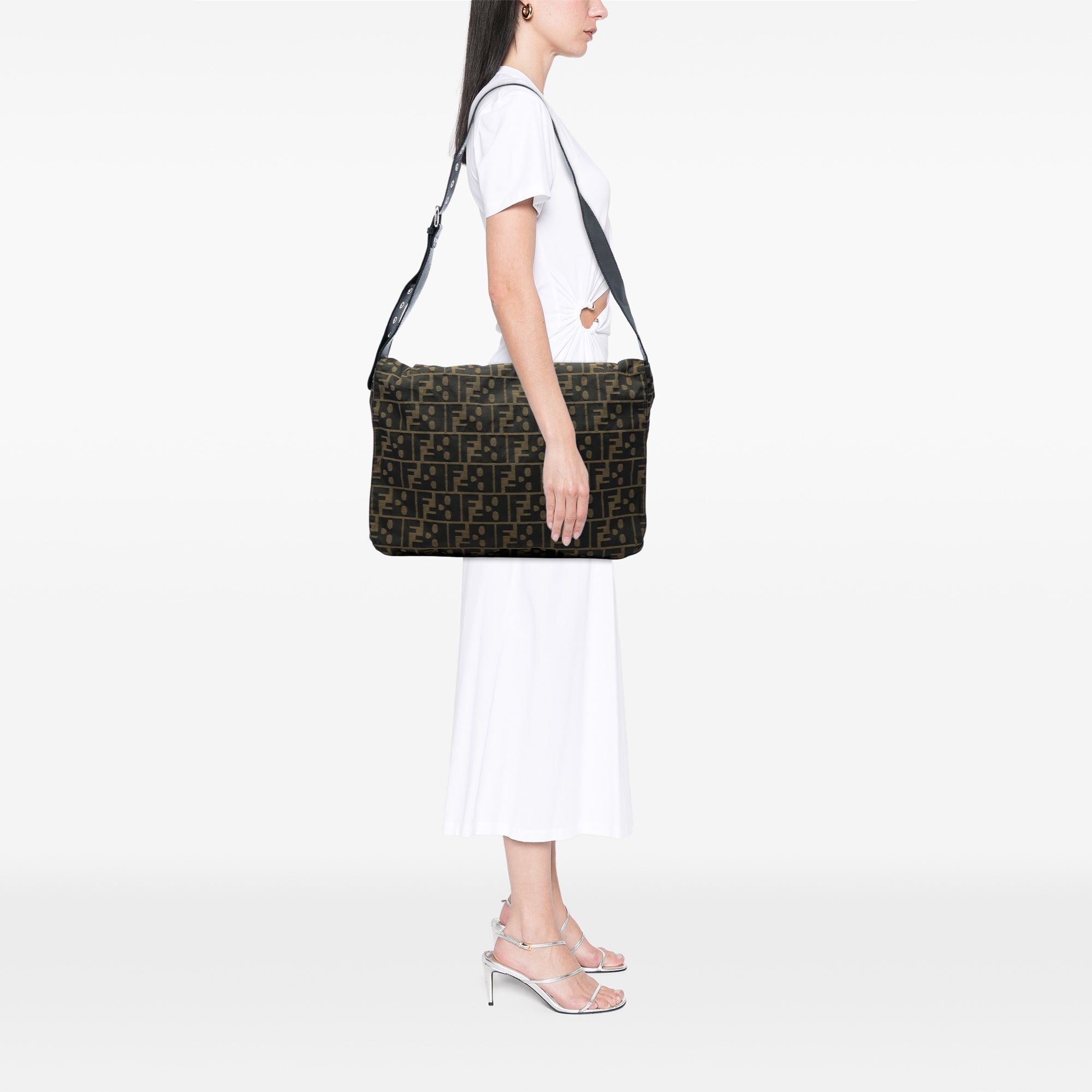 Fendi Zucca Canvas Skull Messenger Bag Size ONE SIZE - 5 Thumbnail