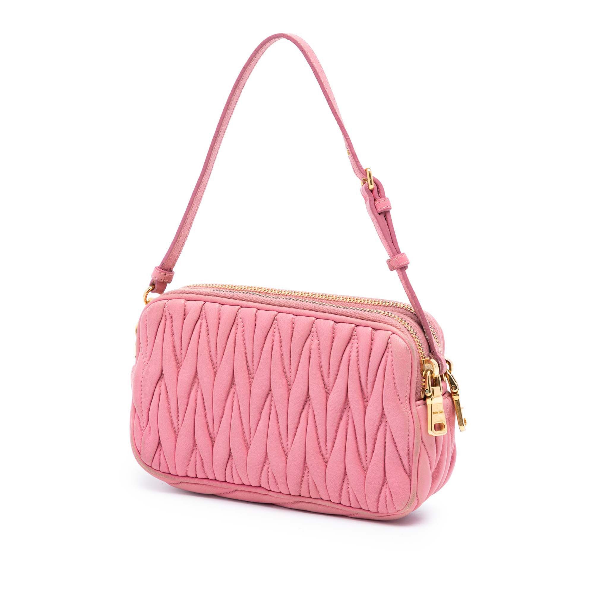 Miu Miu Nappa Matelasse Double Zip Handbag Size ONE SIZE - 2 Thumbnail