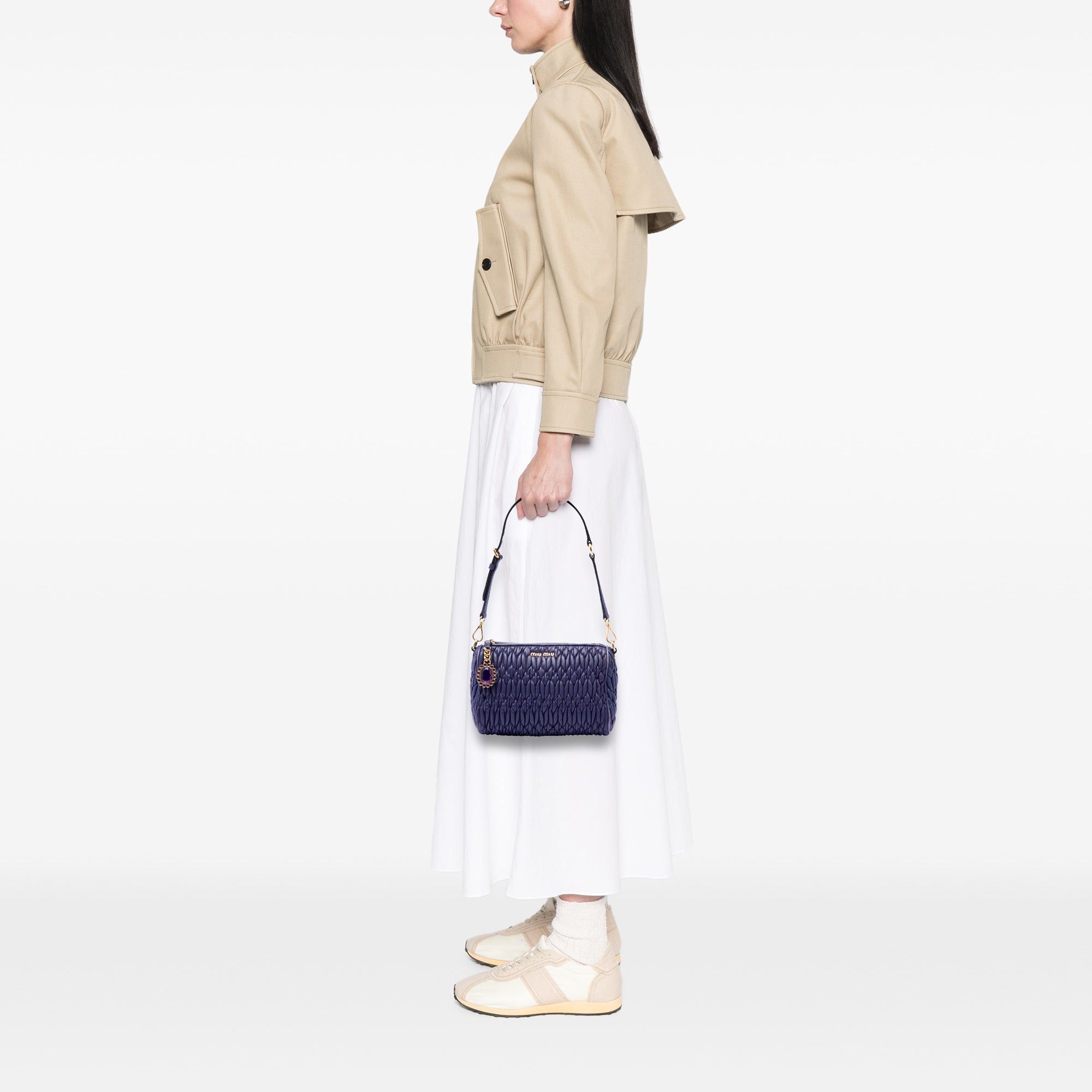 Miu Miu Matelasse Nappa Crystal Charm Shoulder Bag Size ONE SIZE - 6 Thumbnail
