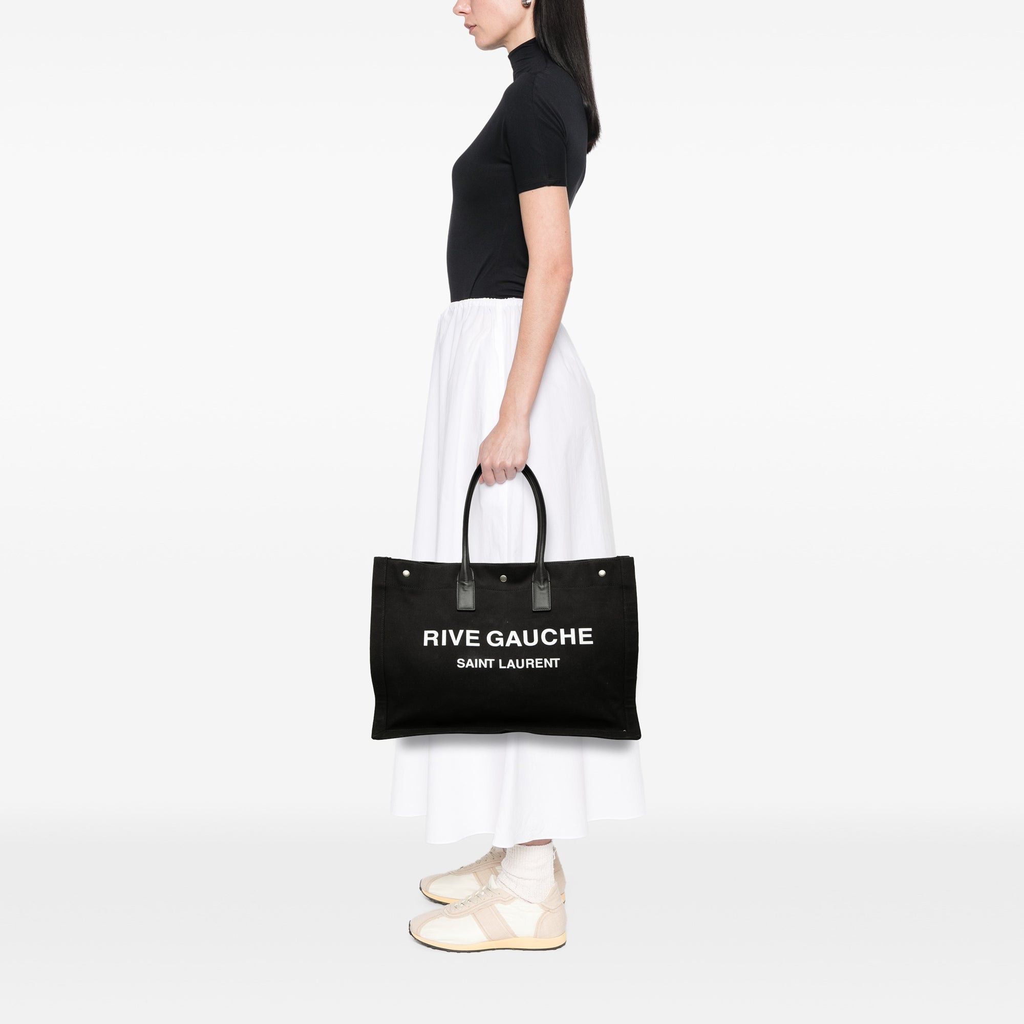 Saint Laurent Paris Canvas Rive Gauche Tote Size ONE SIZE - 7 Thumbnail