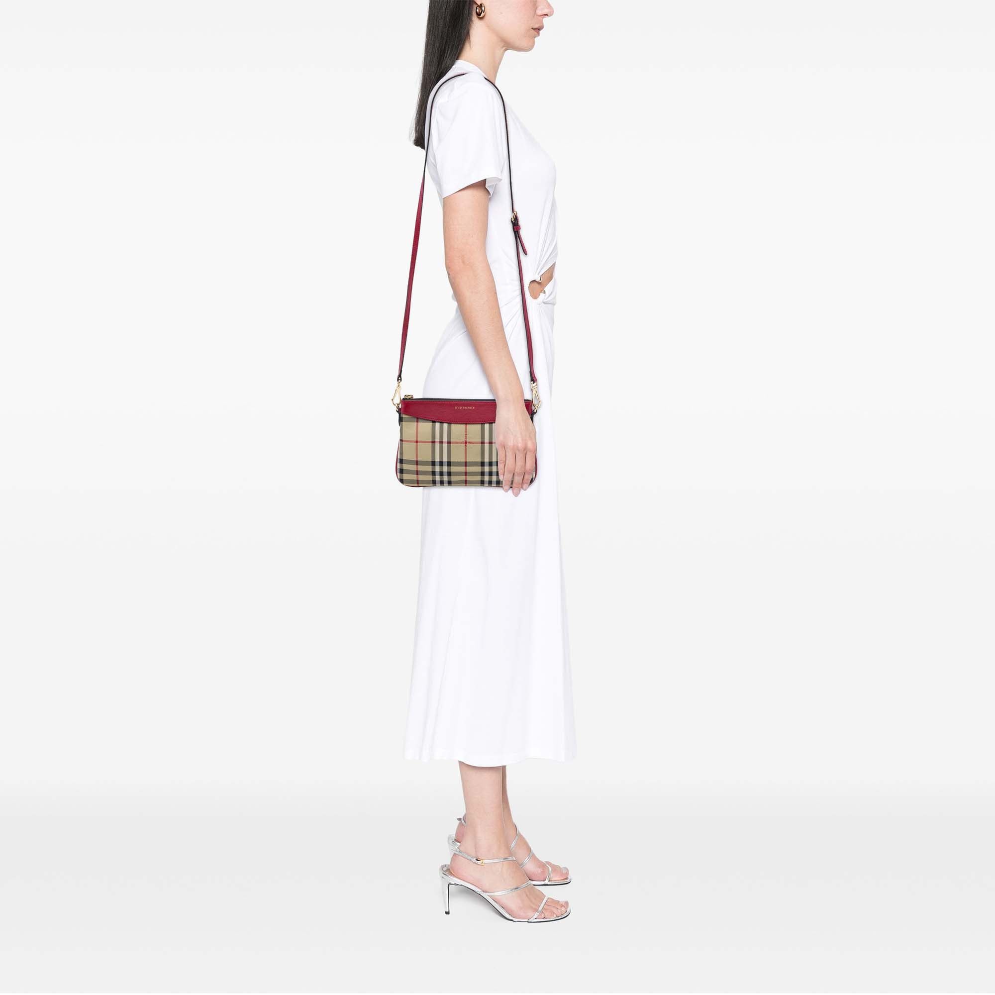 Burberry Haymarket Check Nylon Peyton Crossbody Size ONE SIZE - 6 Thumbnail