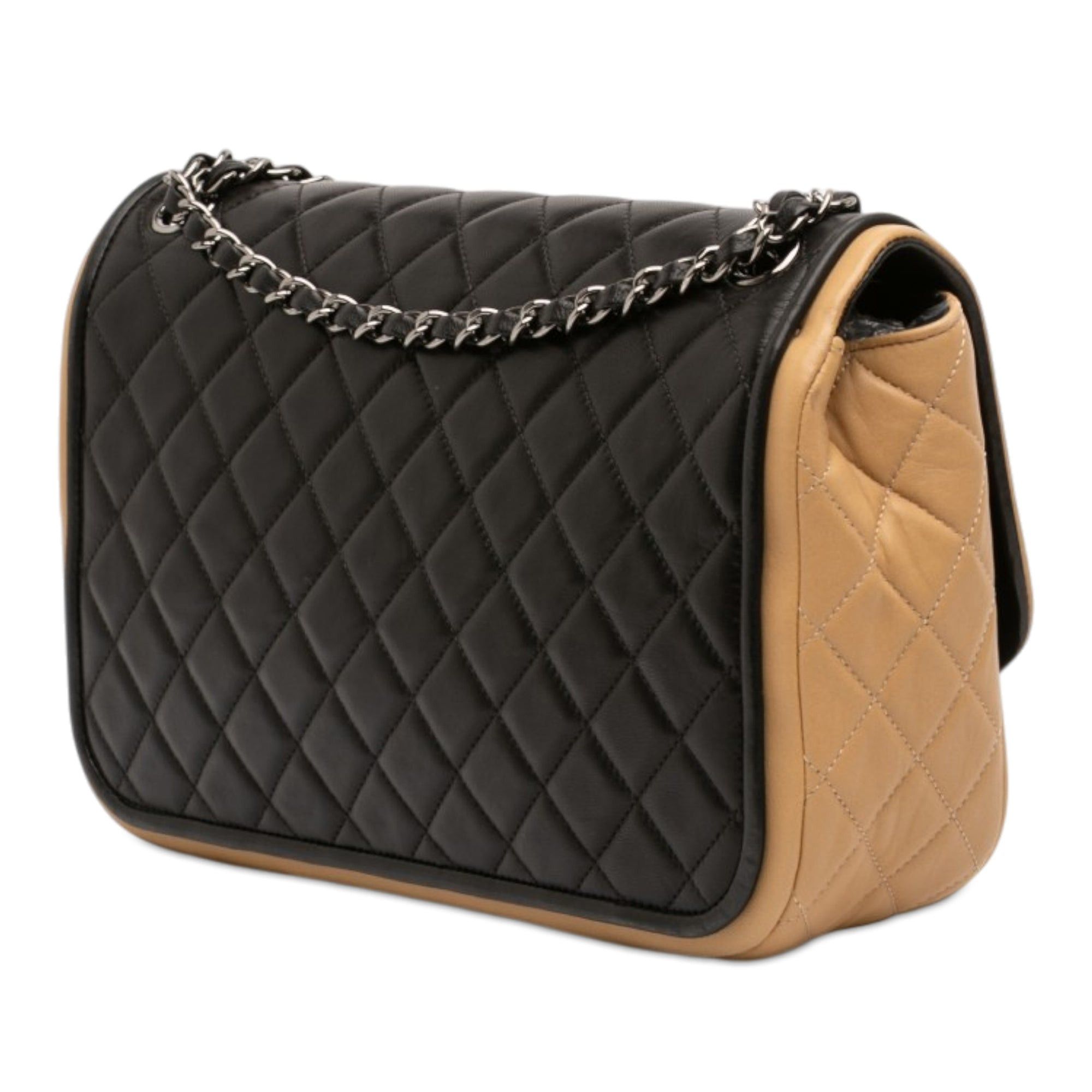 Chanel Jumbo Classic Bicolor Lambskin Twist Flap Size ONE SIZE - 2 Thumbnail