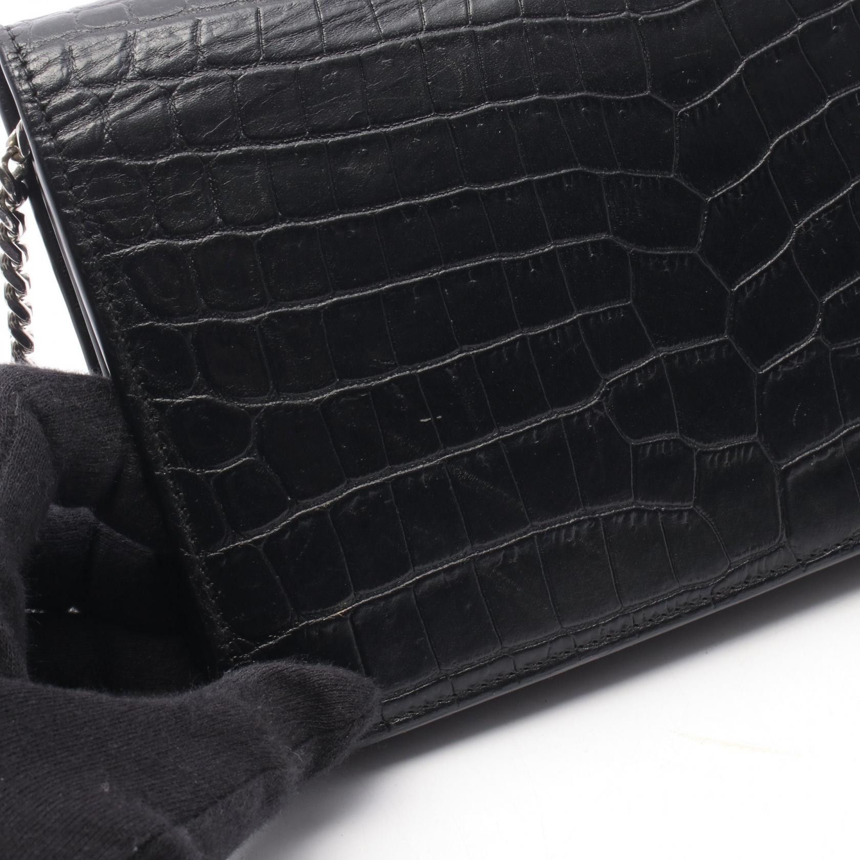 Yves Saint Laurent Yves Saint Laurent Saint Laurent Paris Kate Crocodile Embossed Leather Shoulder Bag Leather Shoulder Bag 452159 DUTY FREE for USA Size ONE SIZE - 7 Thumbnail