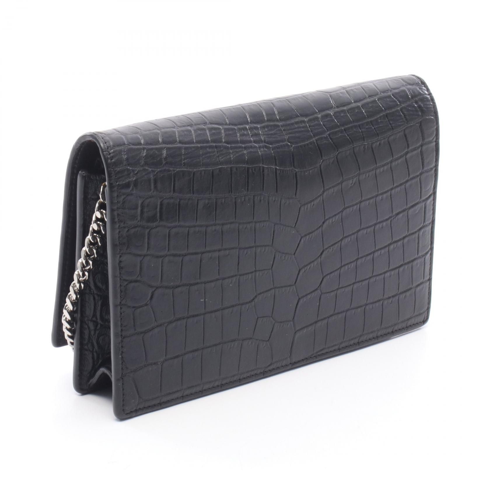 Yves Saint Laurent Yves Saint Laurent Saint Laurent Paris Kate Crocodile Embossed Leather Shoulder Bag Leather Shoulder Bag 452159 DUTY FREE for USA Size ONE SIZE - 2 Thumbnail
