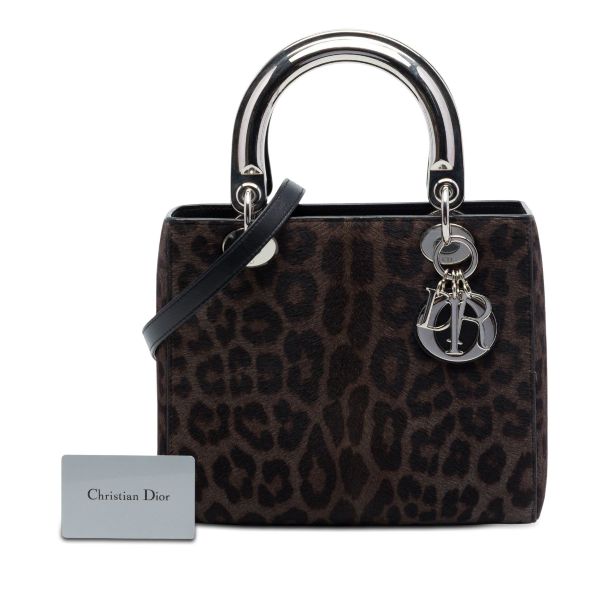 Dior Pony Hair Leopard Print Lady Dior Size ONE SIZE - 7 Thumbnail