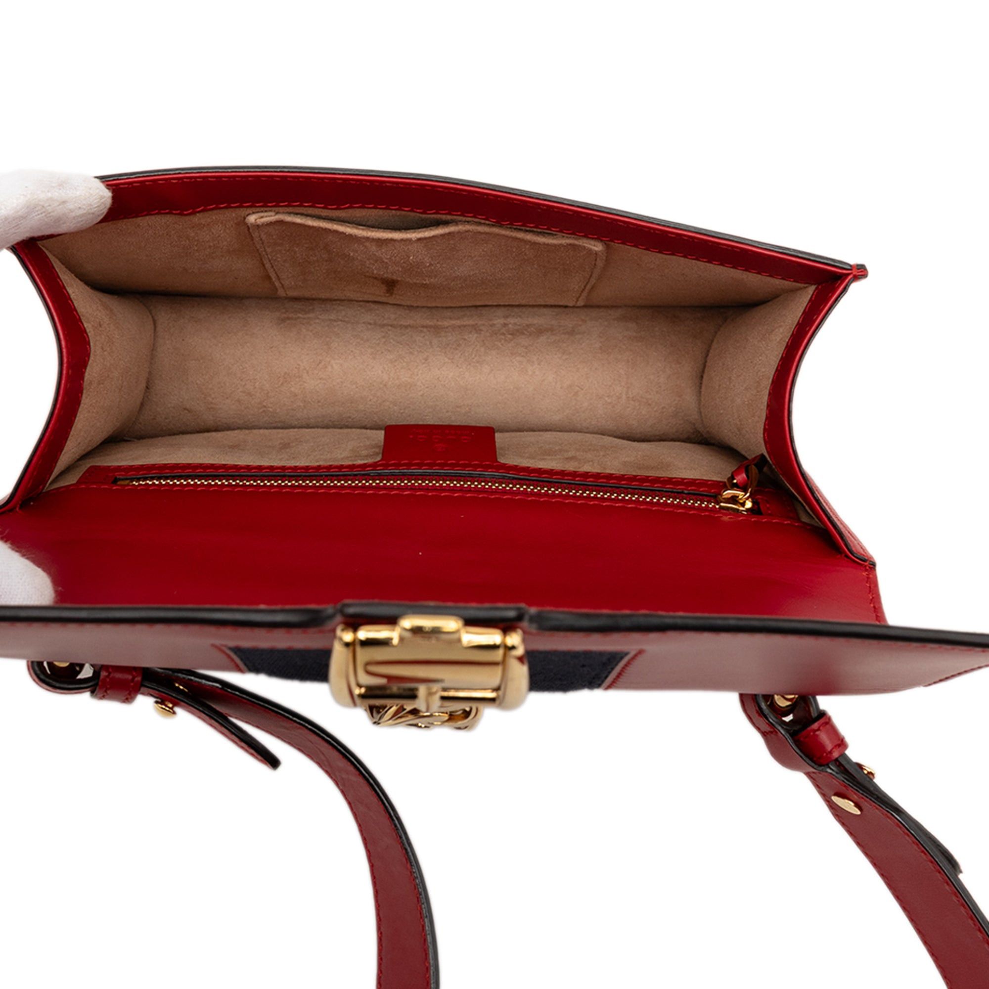 Gucci Calfskin Sylvie Web Satchel Size ONE SIZE - 4 Thumbnail