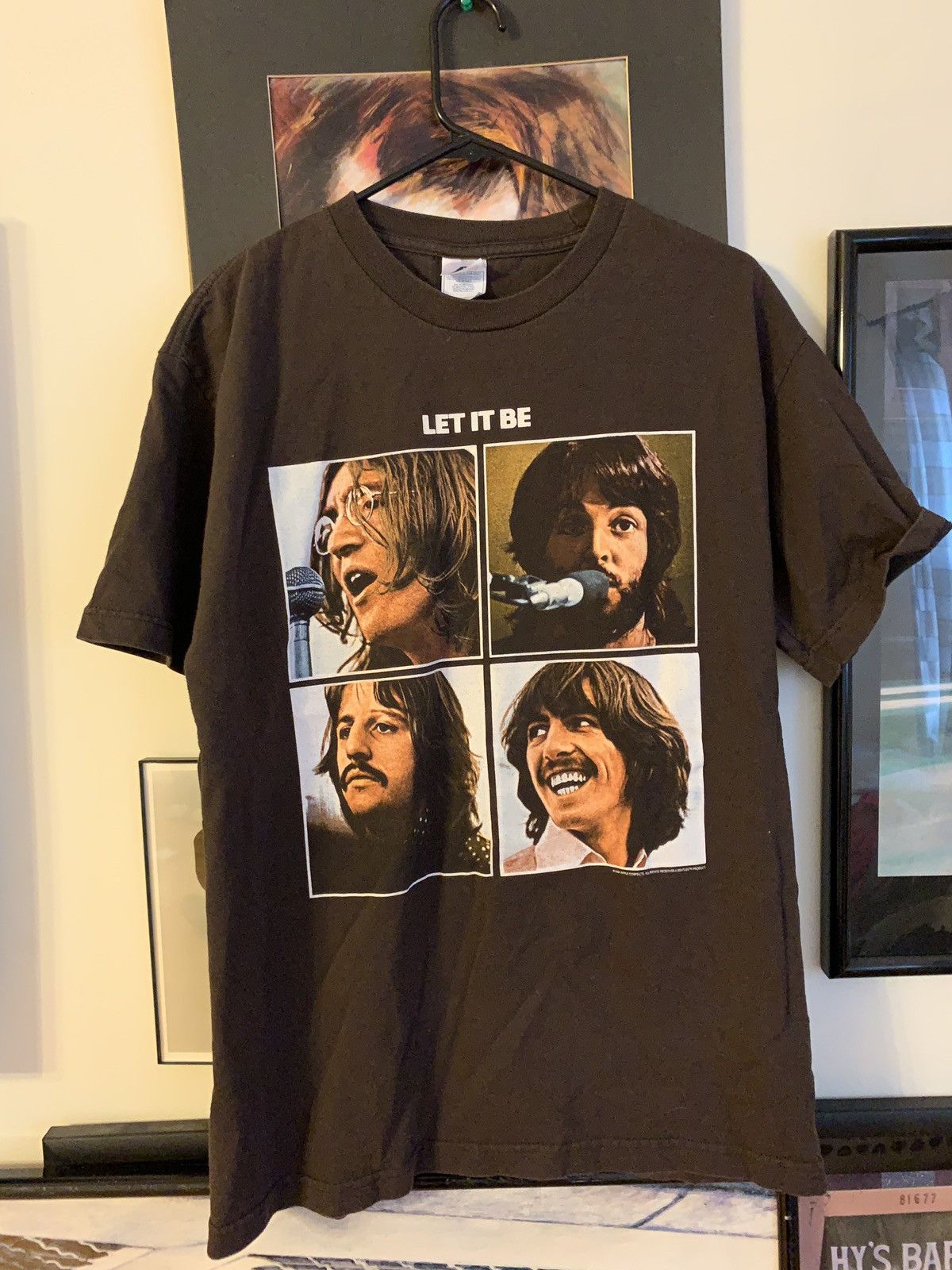 Band Tees × Vintage The Beatles Let It Be Brown T-Shirt 2004