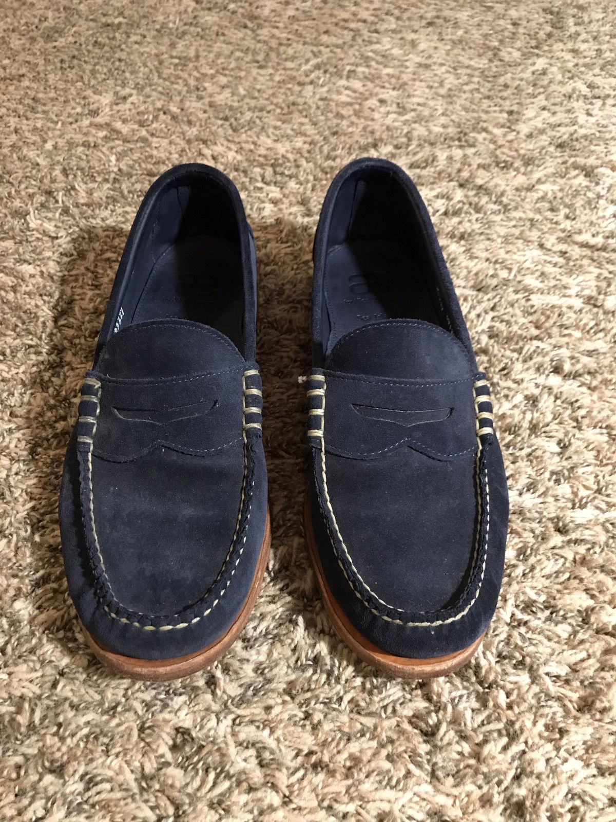 Allen Edmonds Allen Edmonds Sea Island Blue Suede Loafers Grailed