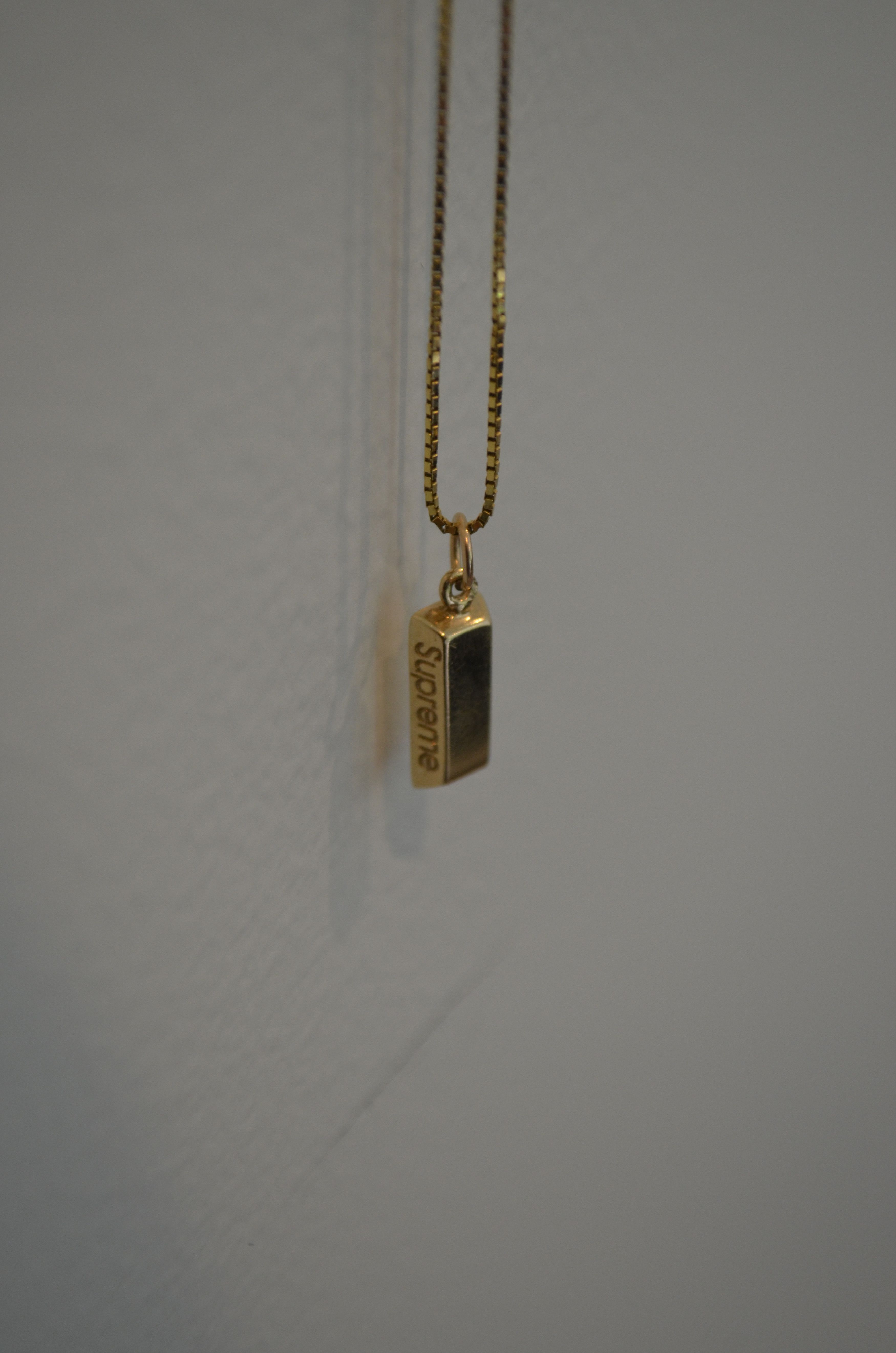 Supreme Supreme Gold Bar Pendant 14K Gold SS16 | Grailed