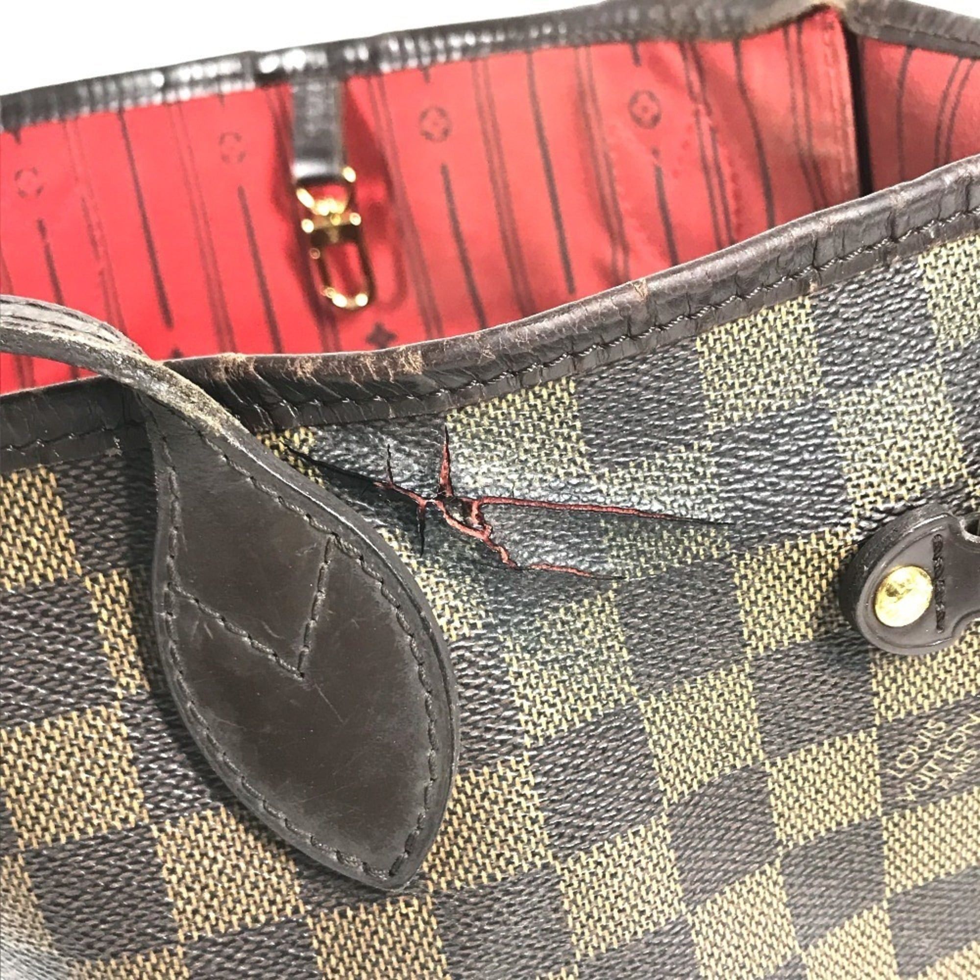 Louis Vuitton LOUIS VUITTON N51105 Damier Neverfull MM Bag, Handbag, Shoulder Tote Canvas, Women's, Ebene Brown Size ONE SIZE - 9 Thumbnail