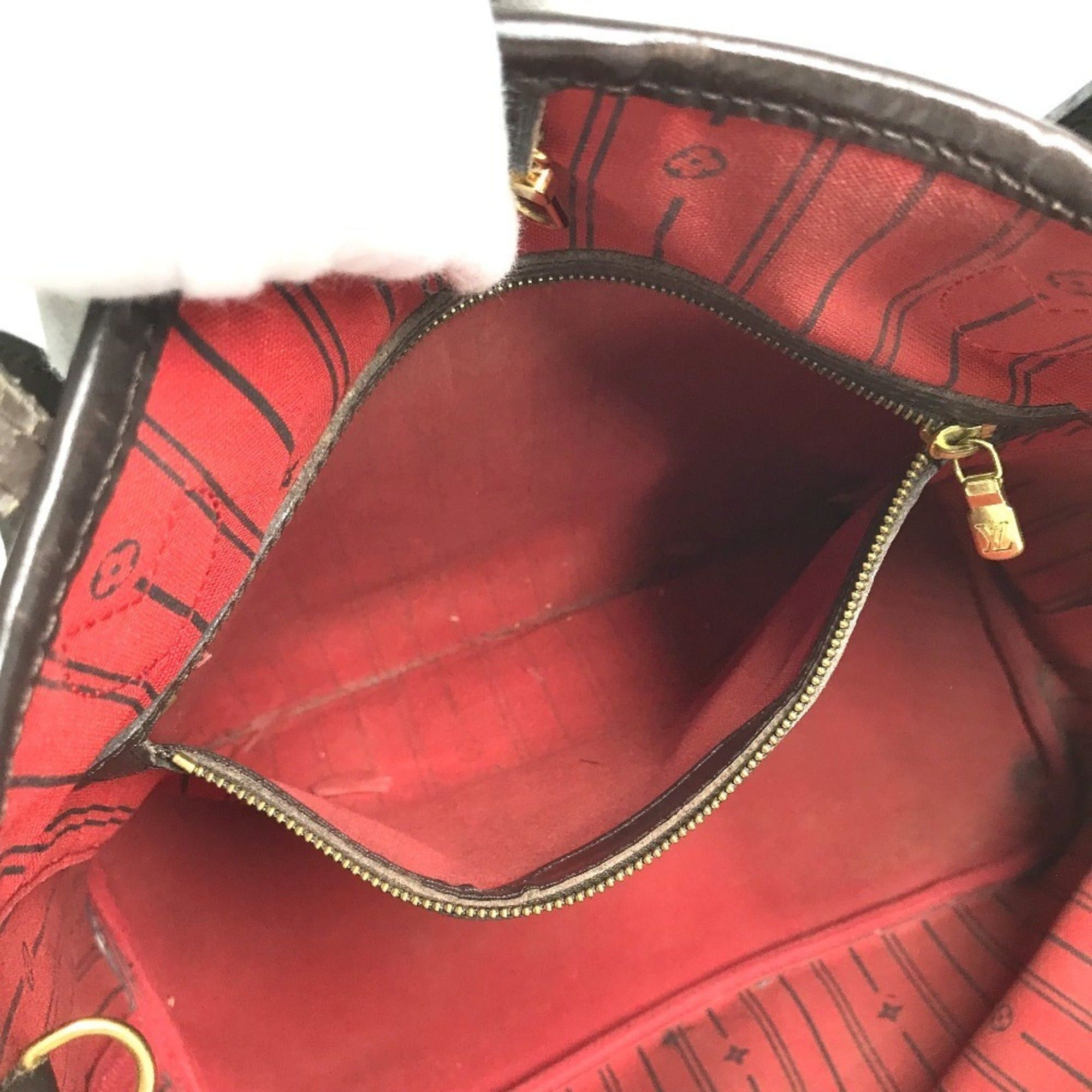 Louis Vuitton LOUIS VUITTON N51105 Damier Neverfull MM Bag, Handbag, Shoulder Tote Canvas, Women's, Ebene Brown Size ONE SIZE - 15 Thumbnail