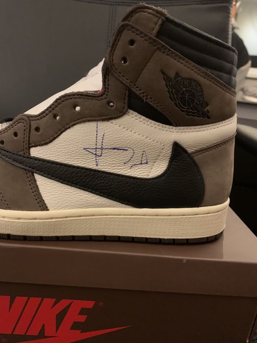 travis scott jordan 1 signed