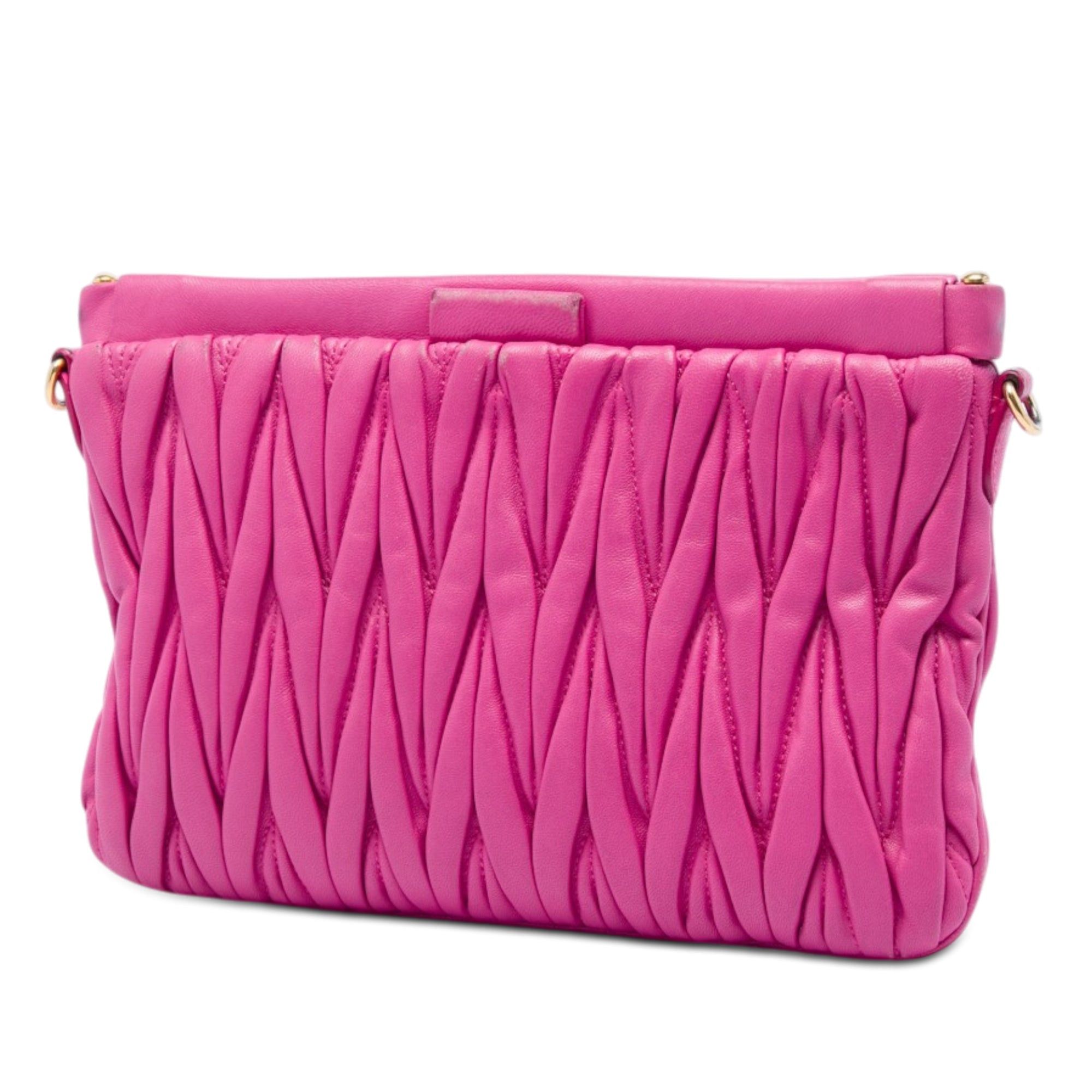 Miu Miu Matelasse Nappa Frame Clutch with Strap Size ONE SIZE - 2 Thumbnail