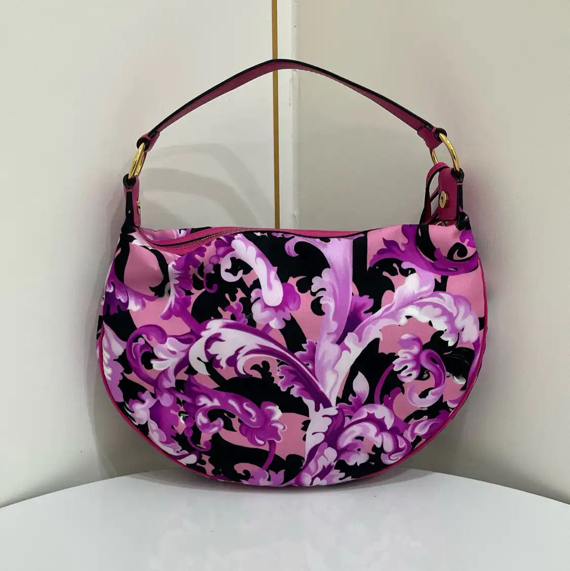 Versace VERSACE red coated canvas handbag Size ONE SIZE - 2 Thumbnail