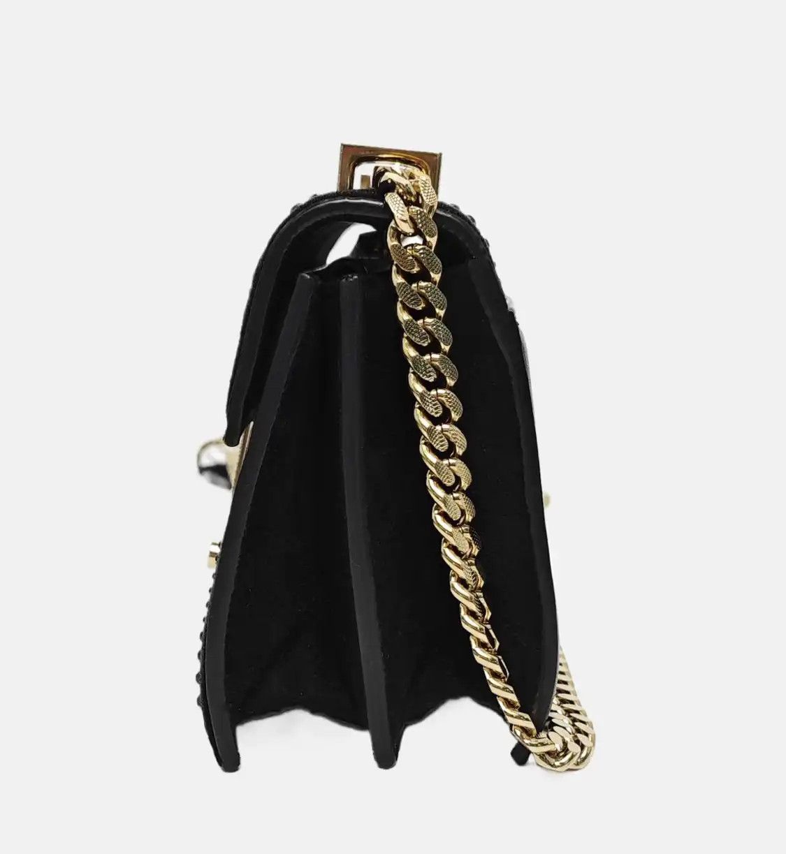 Versace VERSACE multi-color suede inlaid crossbody bag gold hardware Size ONE SIZE - 3 Thumbnail
