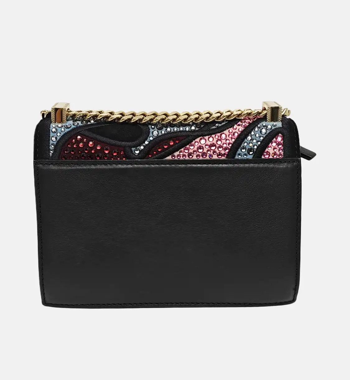 Versace VERSACE multi-color suede inlaid crossbody bag gold hardware Size ONE SIZE - 5 Thumbnail