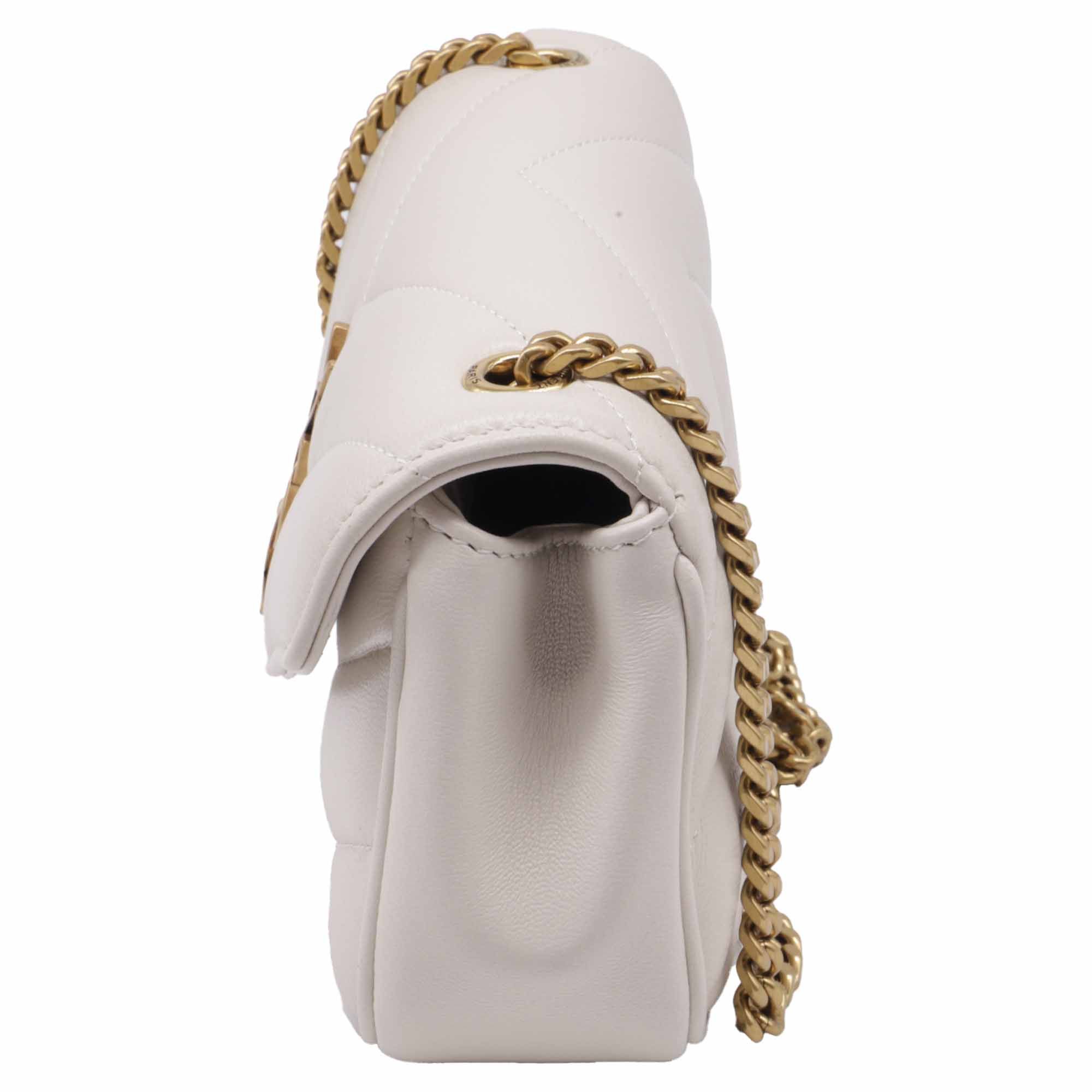 Yves Saint Laurent Saint Laurent Small Matelasse Loulou Bag in White Lambskin L Size ONE SIZE - 3 Thumbnail