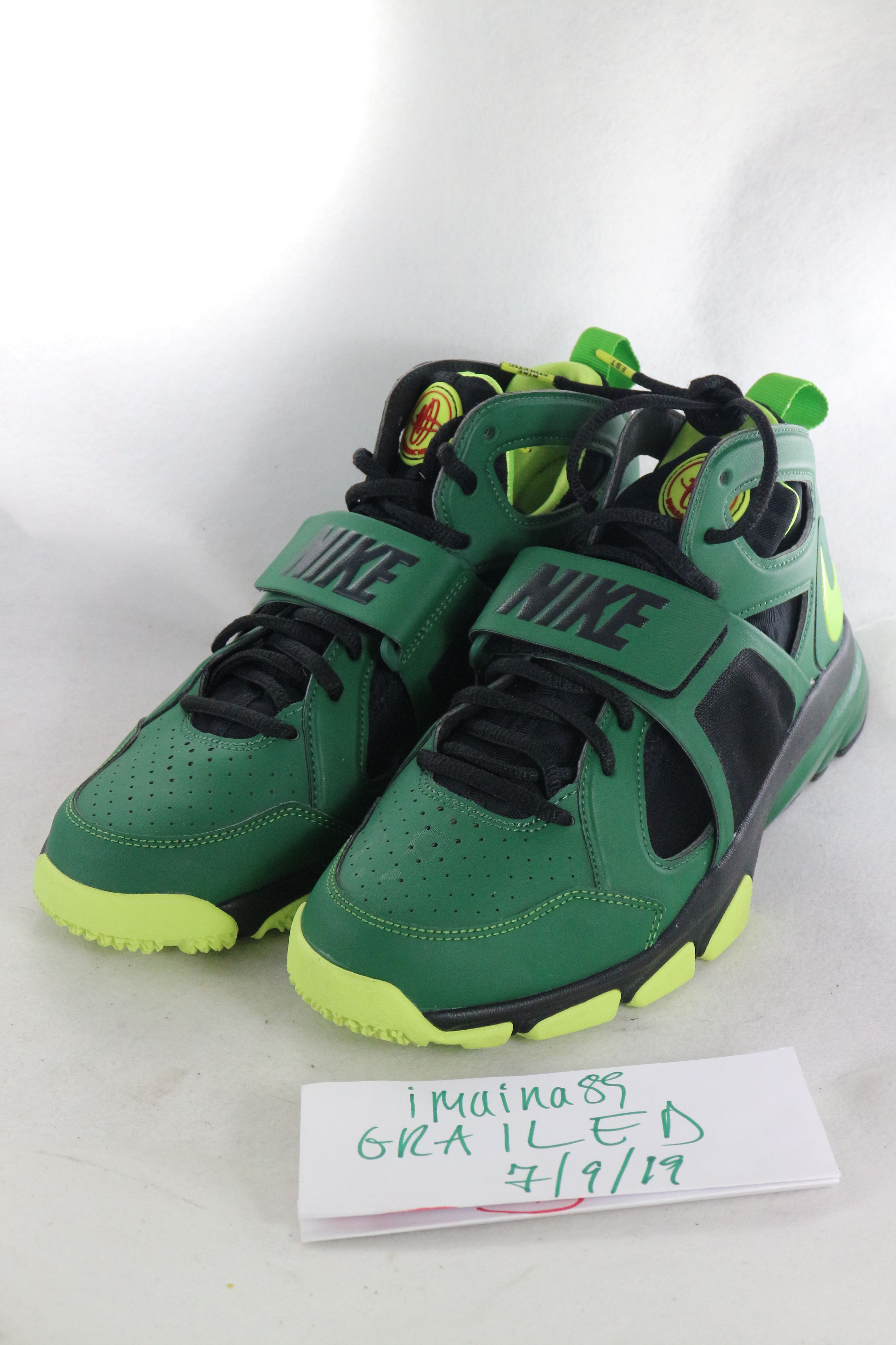 Nike NIKE Zoom Huarache Tr Mid Green Lantern Sneakers Grailed