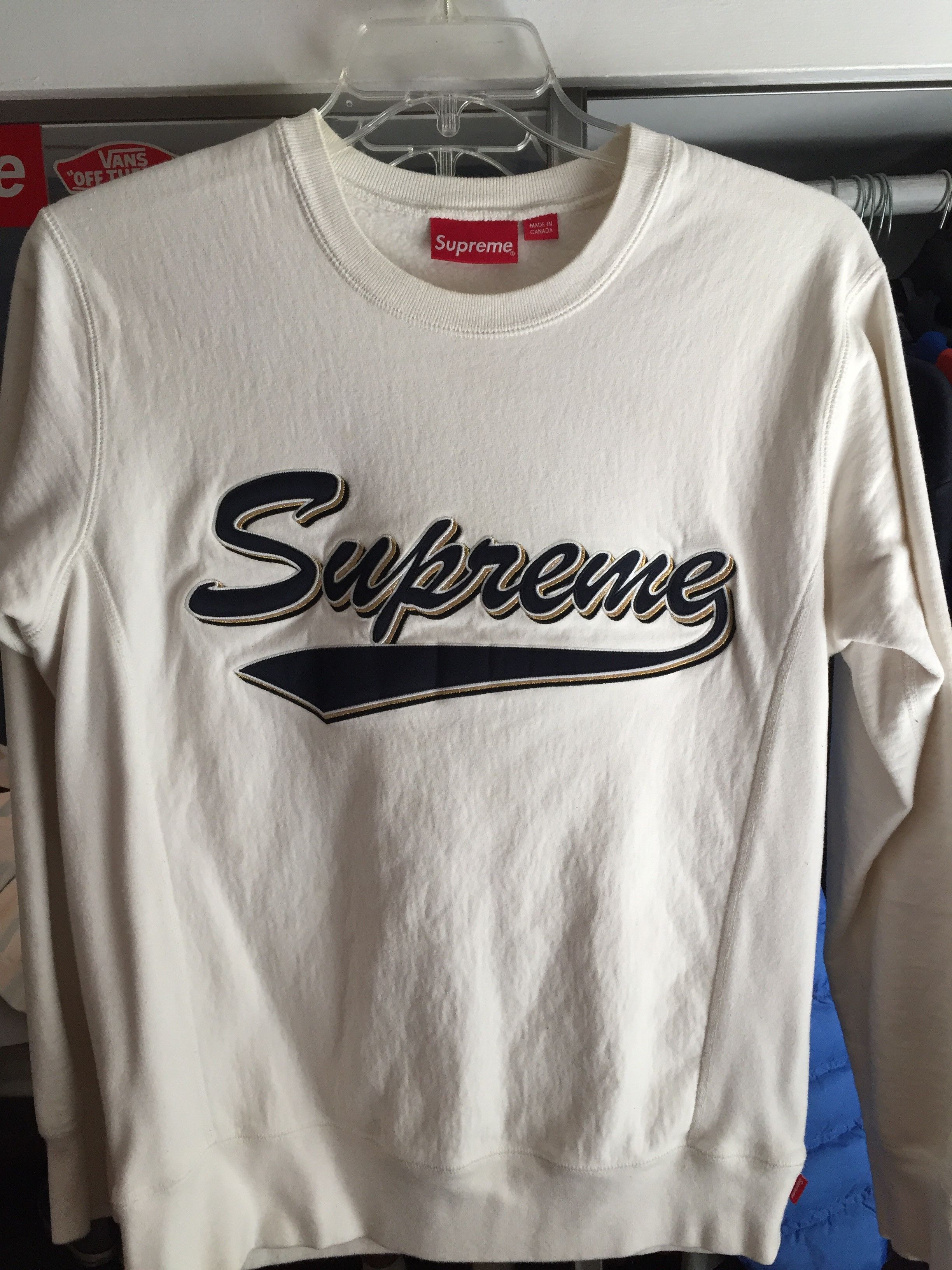 Supreme Supreme Brush Script Crewneck Sweatshirt Grey | Grailed