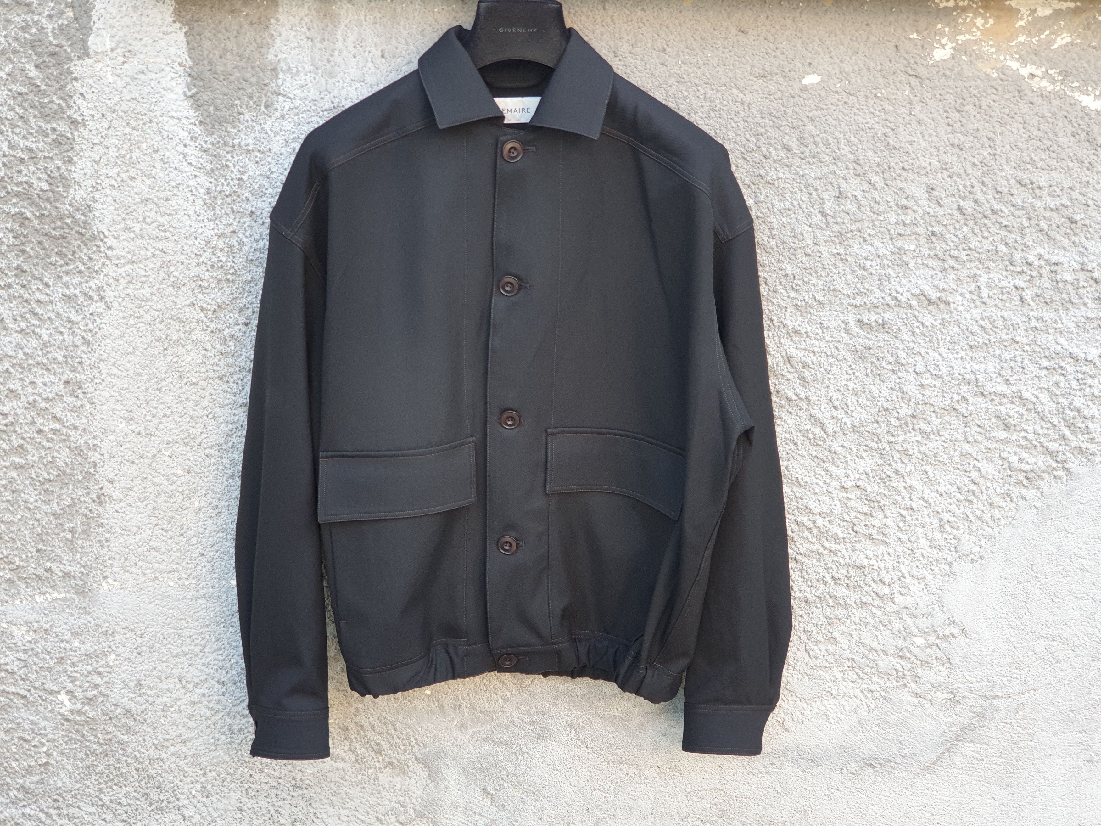 Lemaire $895 SS19 LEMAIRE Black Oversized Wool Blend Men's