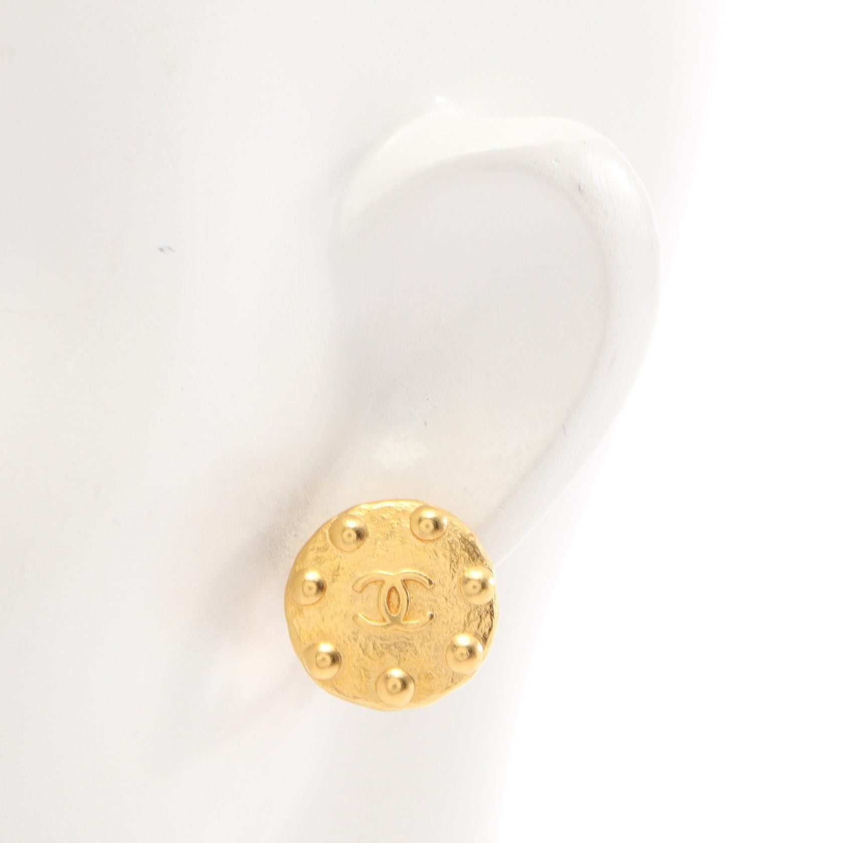 Chanel Chanel Coco Mark Round Earrings Metal Earrings DUTY FREE for USA