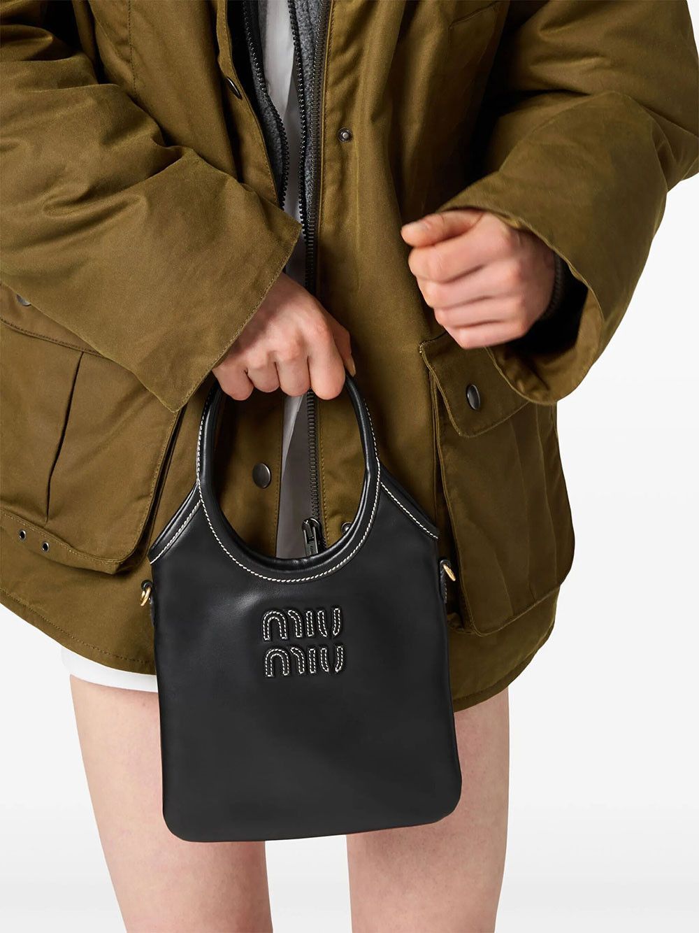 Miu Miu IVY MINI LEATHER HANDBAG Size ONE SIZE - 2 Thumbnail